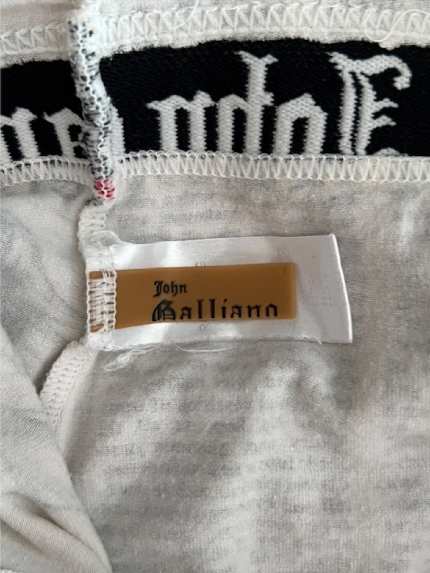 JOHN GALLIANO Iconic Newspaper Print Slip Dress (M)