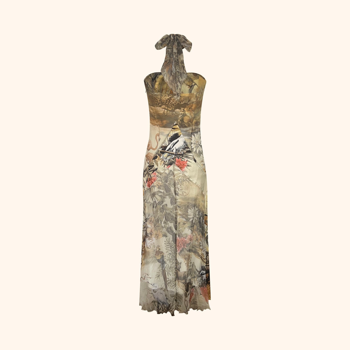 Roberto Cavalli Class S/S 2008 Jungle Print Silk Gown