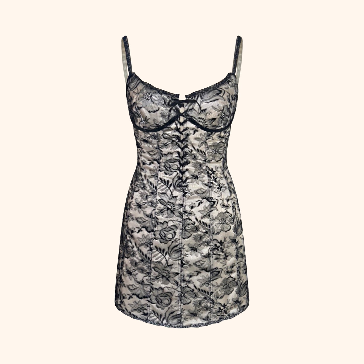 Lolita Lempicka F/W 1994 Lace-Up Corset Mini Dress