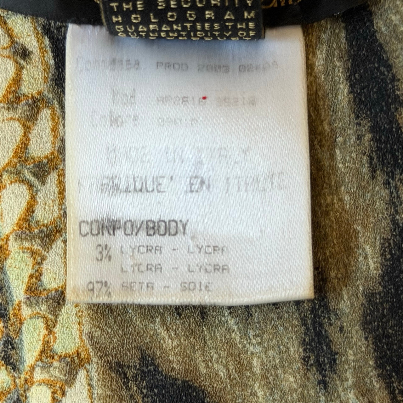 Roberto Cavalli 2003 Silk Laced Animal Print Corset