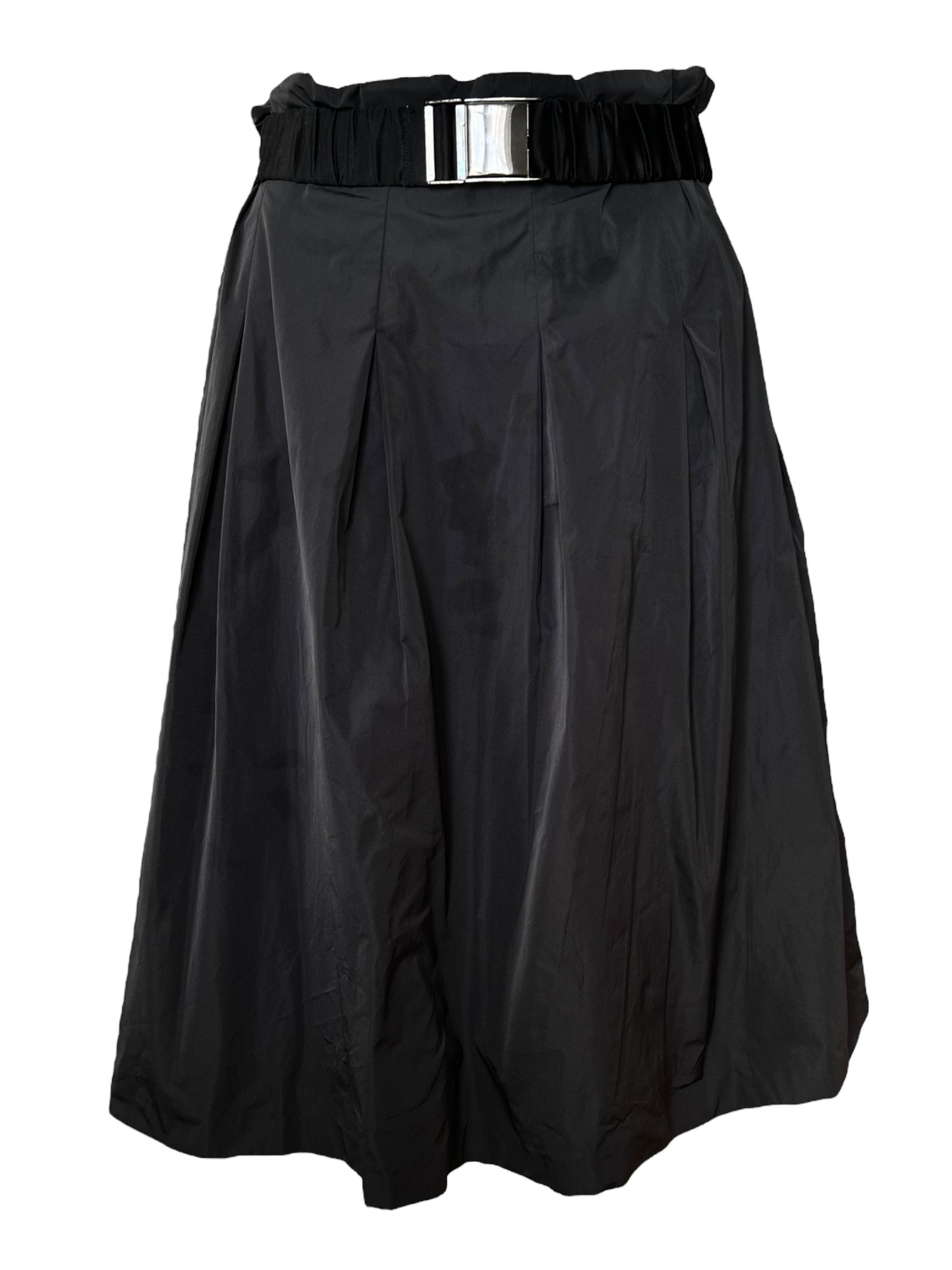 JIL SANDER 2000s Black Belted High Waist Skirt (XS-S)