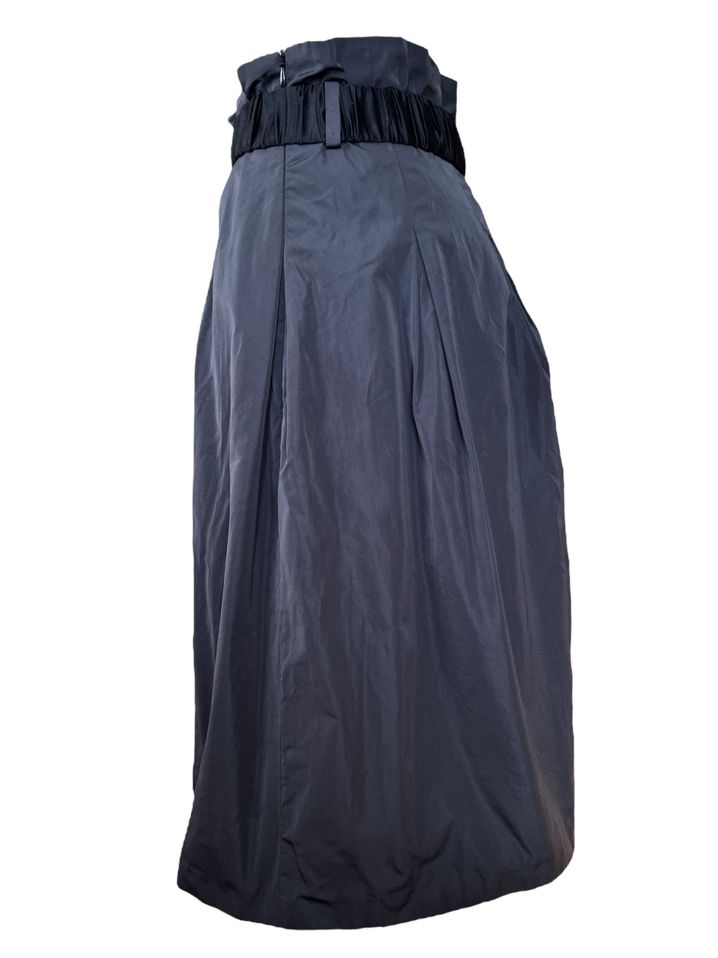 JIL SANDER 2000s Black Belted High Waist Skirt (XS-S)