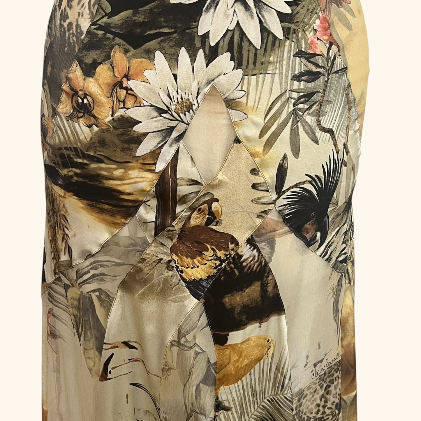 Roberto Cavalli Class S/S 2008 Jungle Print Silk Gown