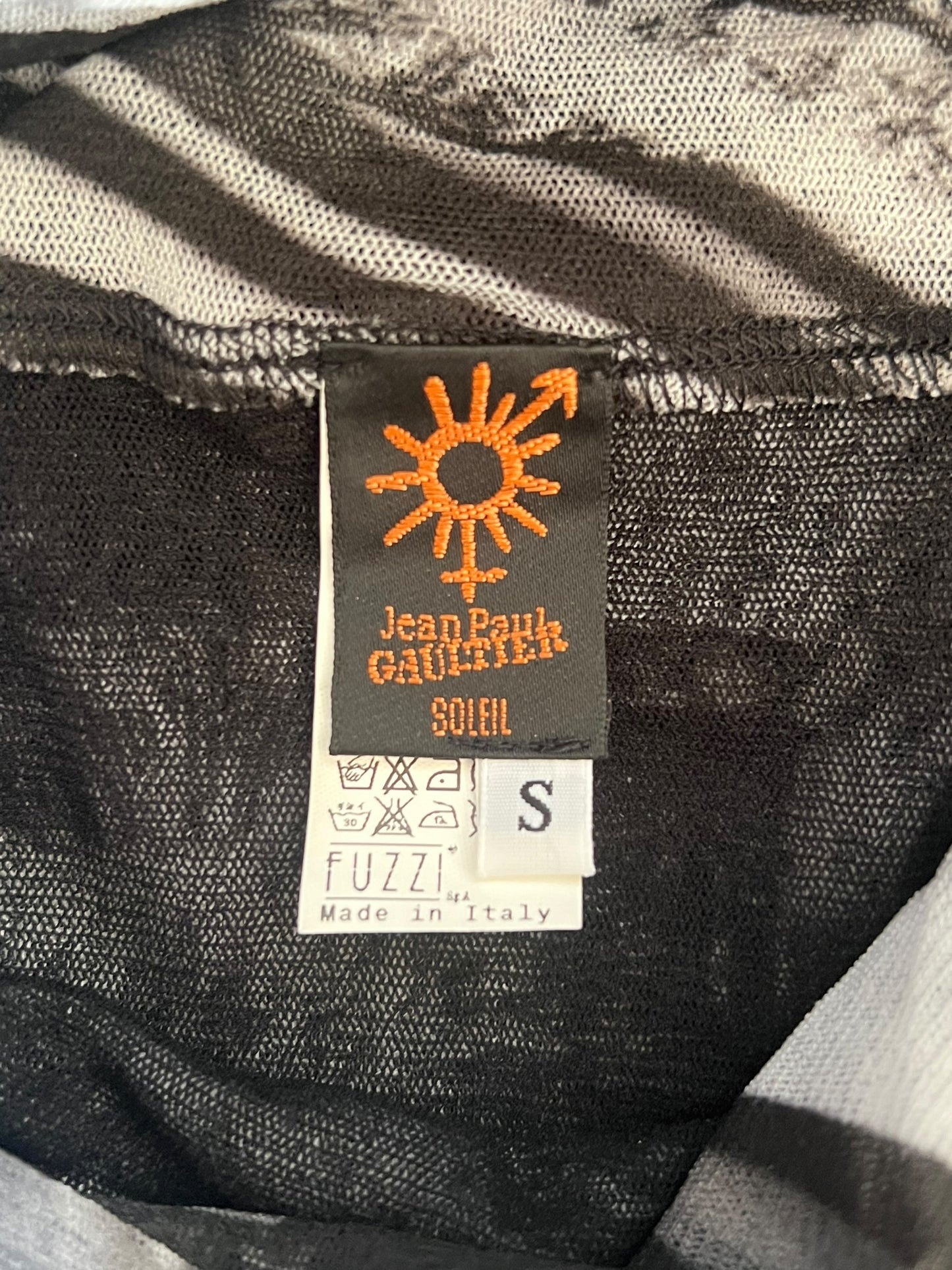 JEAN PAUL GAULTIER 1990s Graphic Mesh Dress (S)