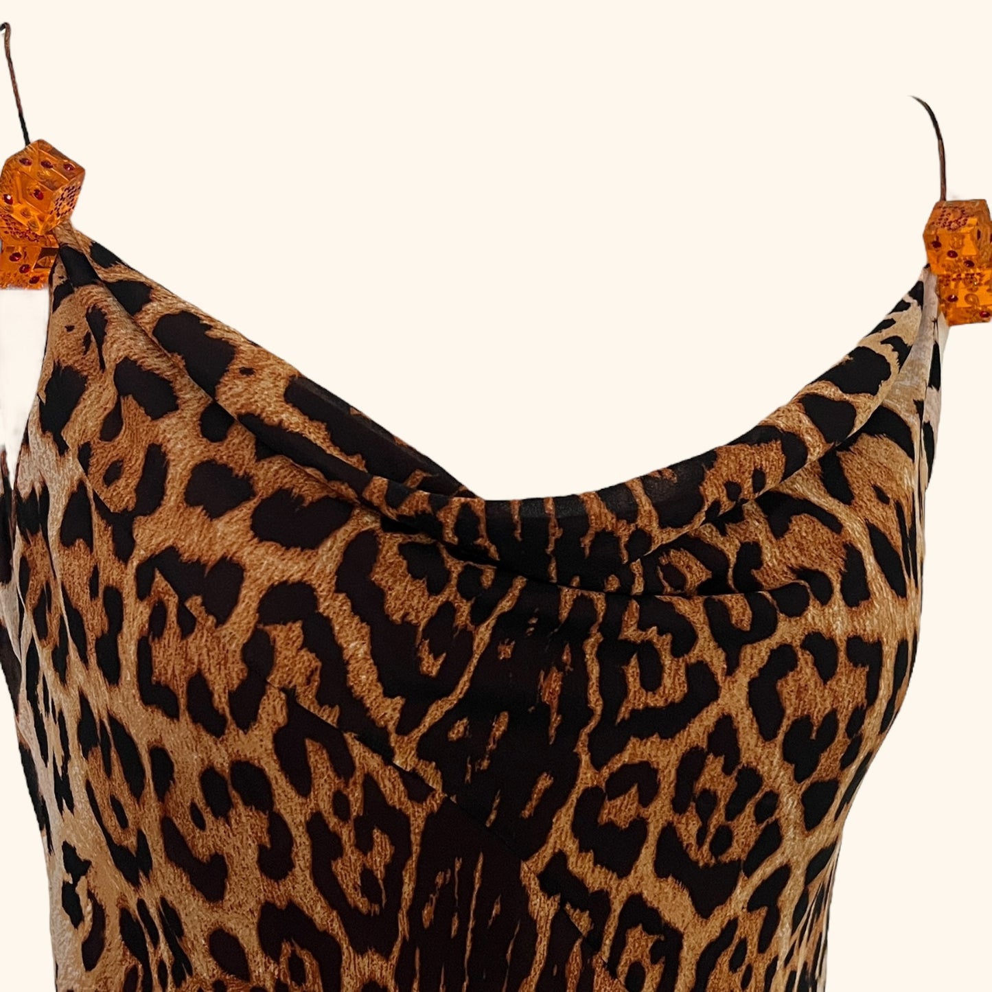 Christian Dior F/W 2004 Cheetah Print Silk Dress