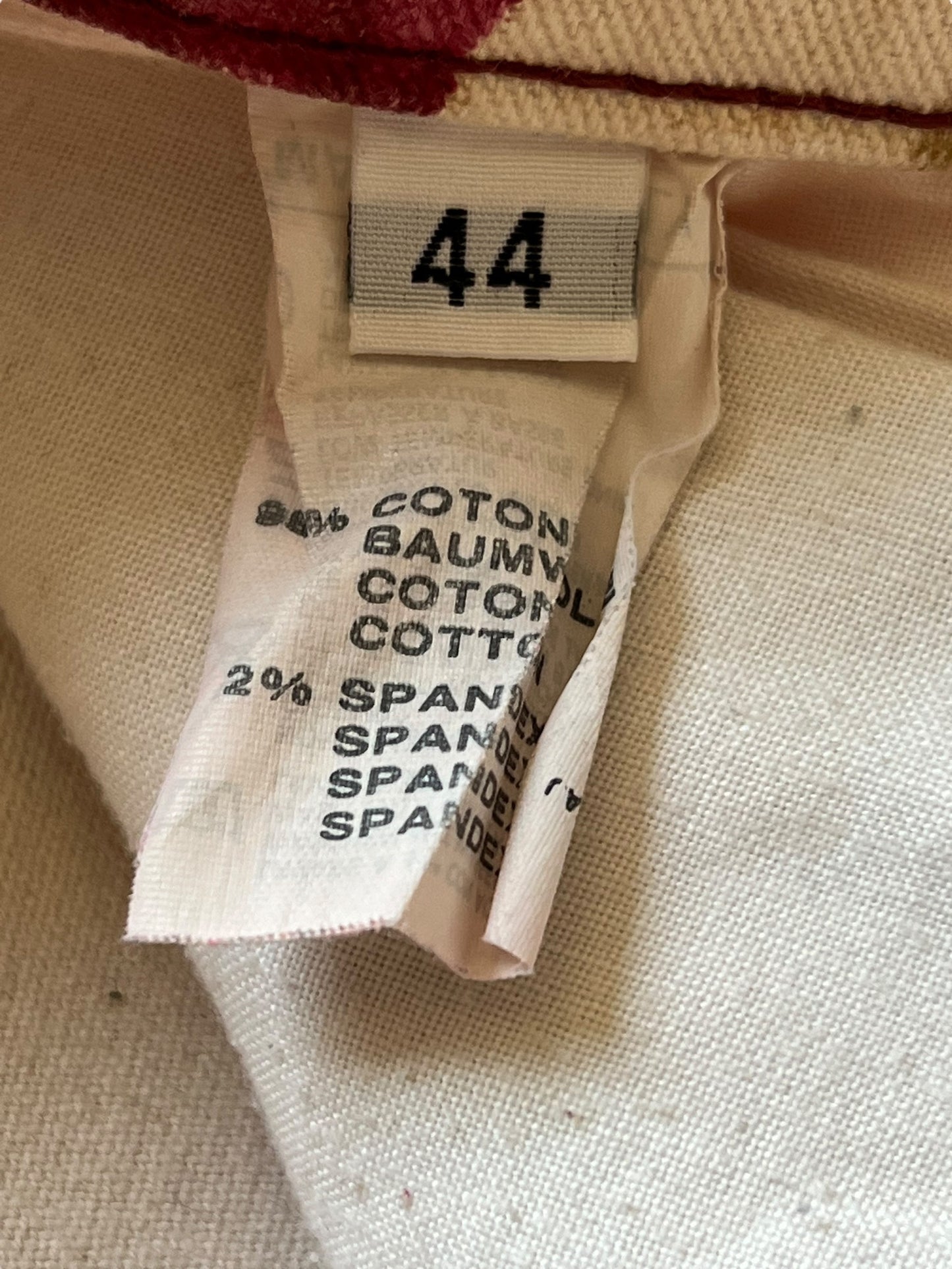 ALEXANDER MCQUEEN 1990s Floral Print Cotton Jeans (M-L)