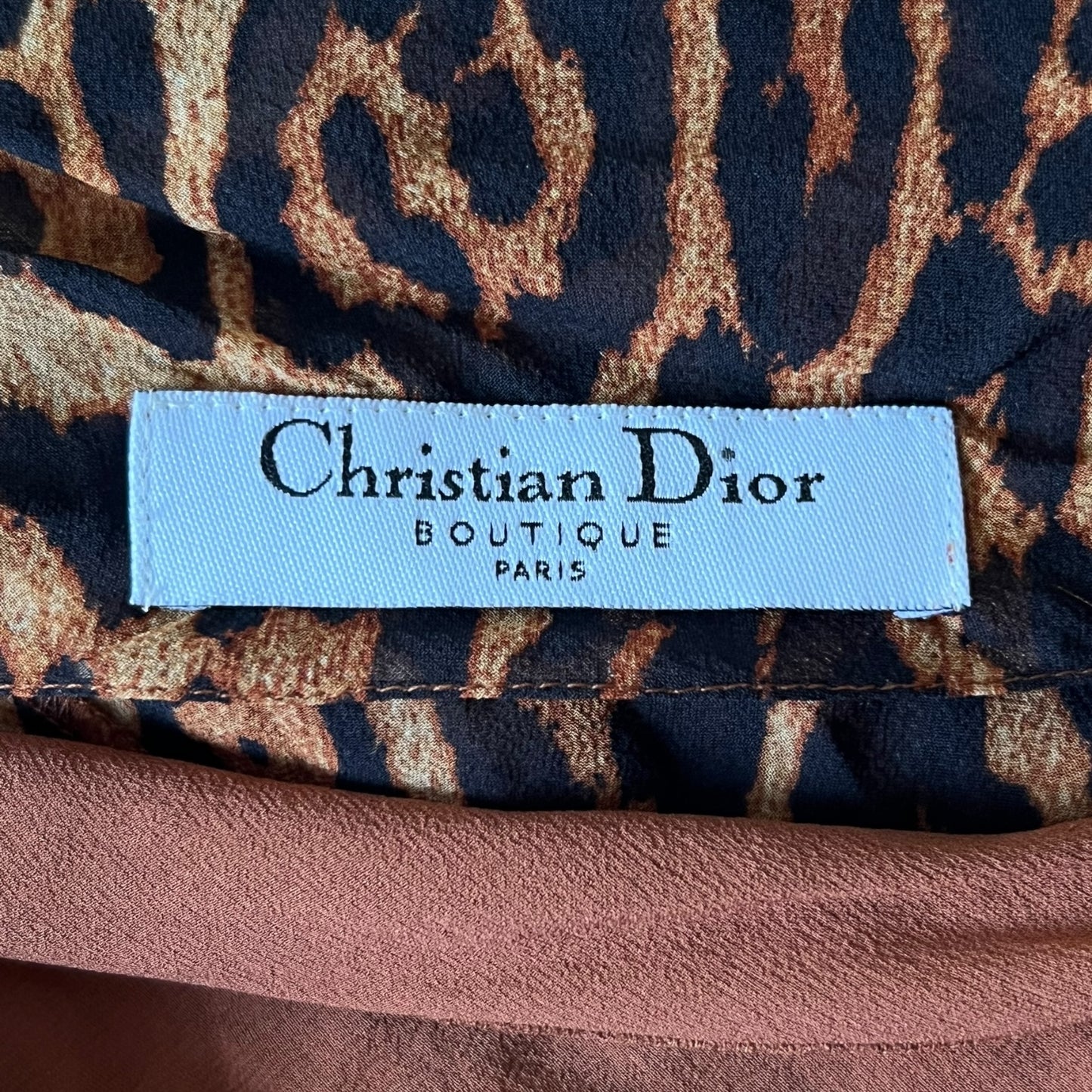 Christian Dior F/W 2004 Cheetah Print Silk Dress
