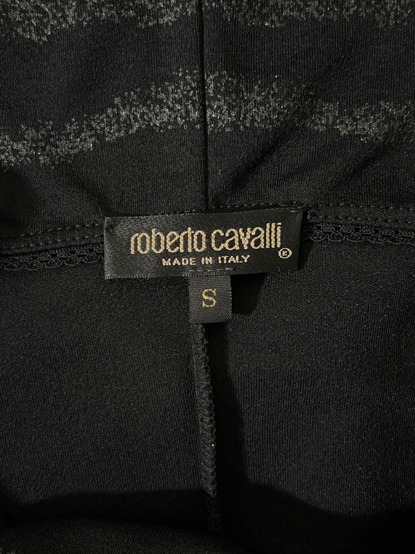 ROBERTO CAVALLI S/S 1999 Cowl Neck Slip Dress with Chain Straps (S)