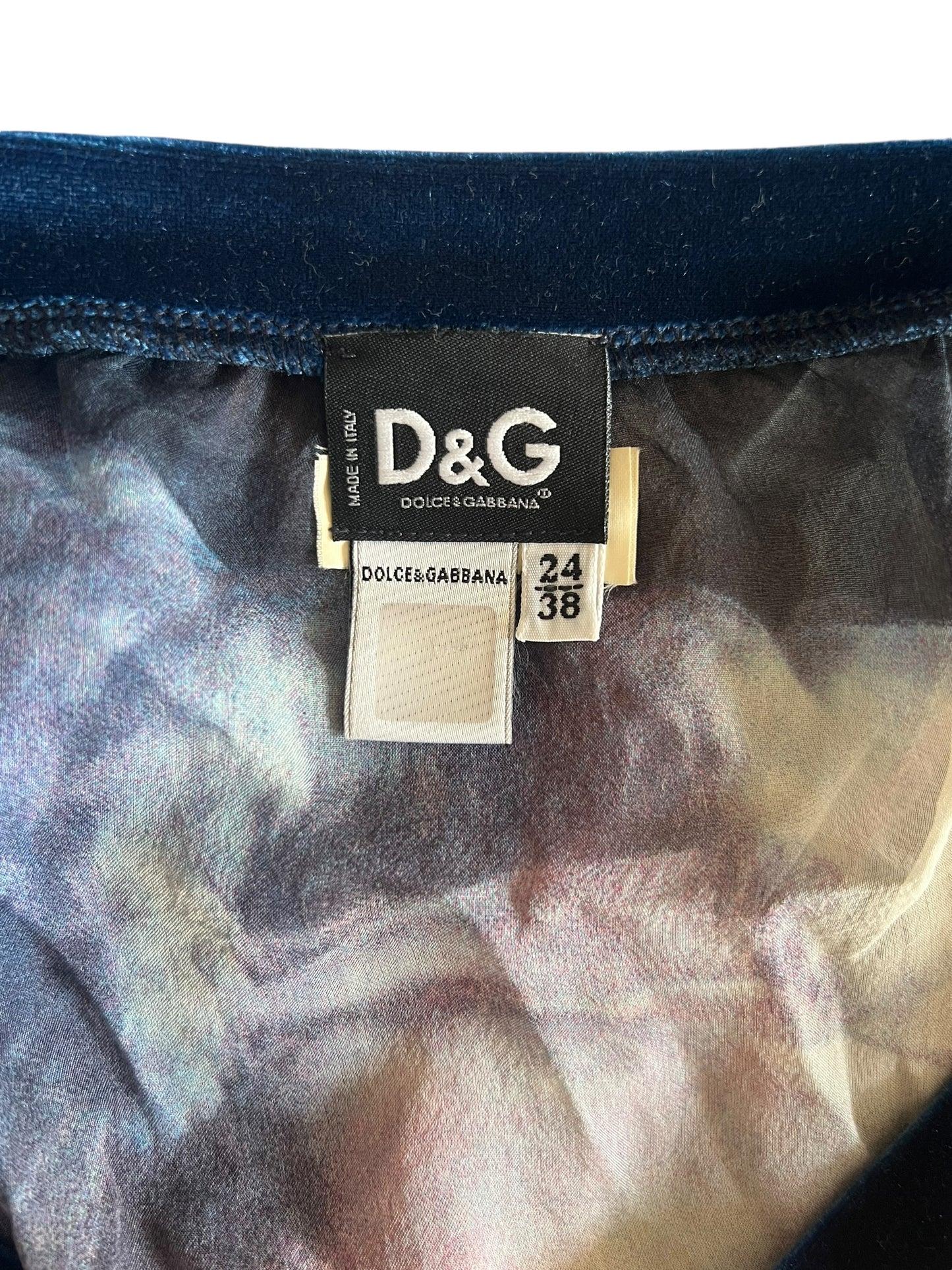 DOLCE & GABBANA Marie-Antoinette Silk Chiffon Top (XS)