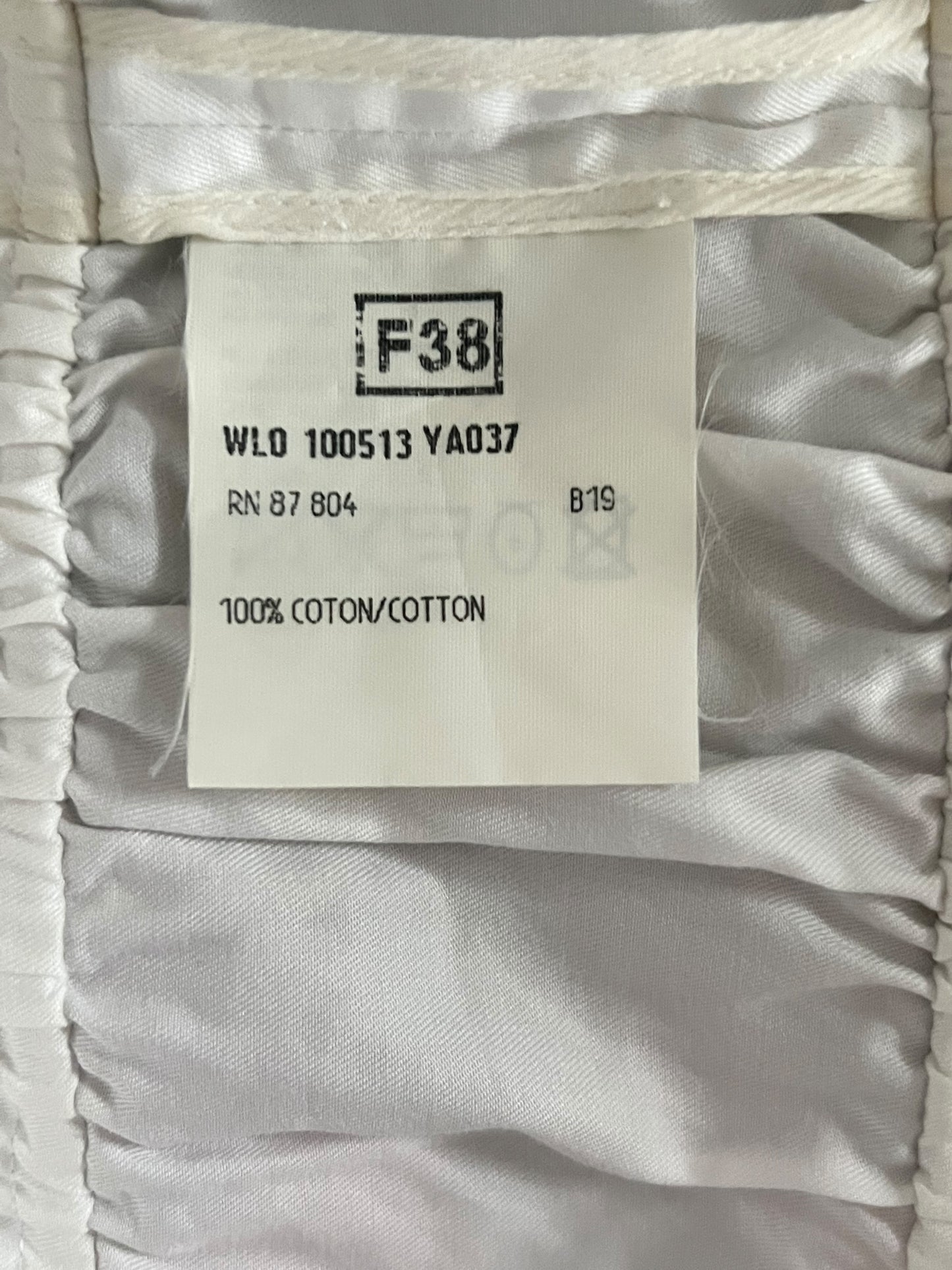 YVES SAINT LAURENT by Tom Ford F/W 2001 Off-Shoulder White Ruched Blouse (M)