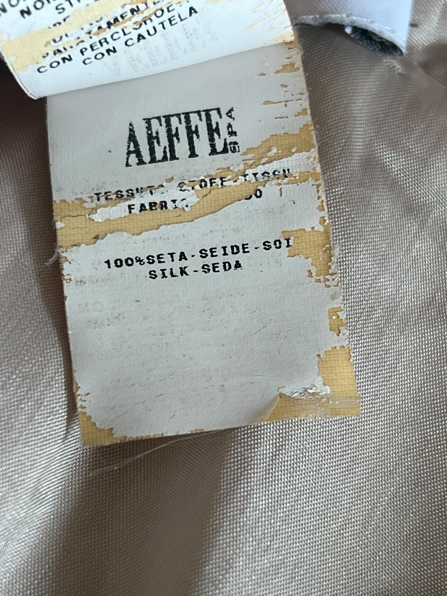 MOSCHINO Draped Silk Champagne Midi Dress (M)