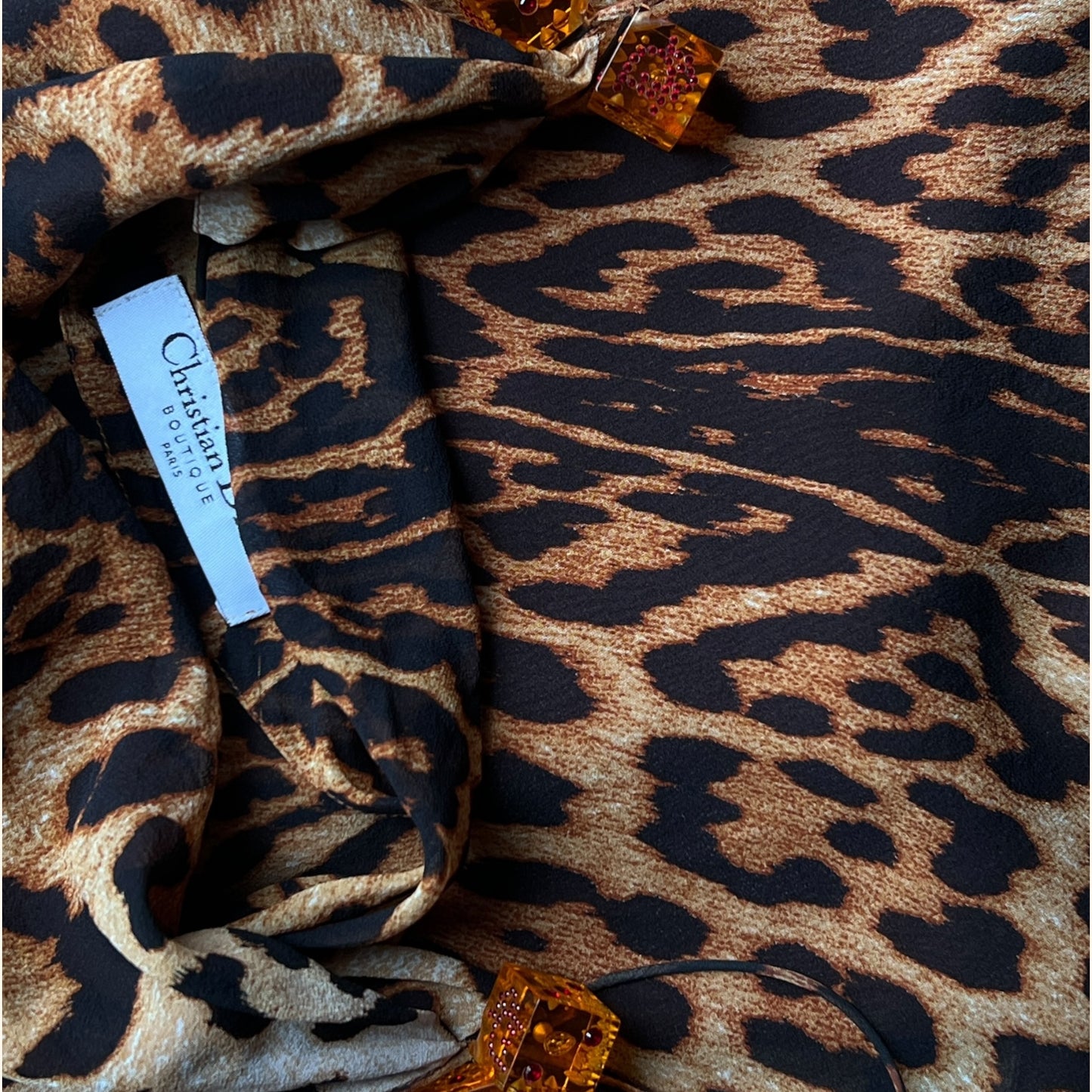 Christian Dior F/W 2004 Cheetah Print Silk Dress
