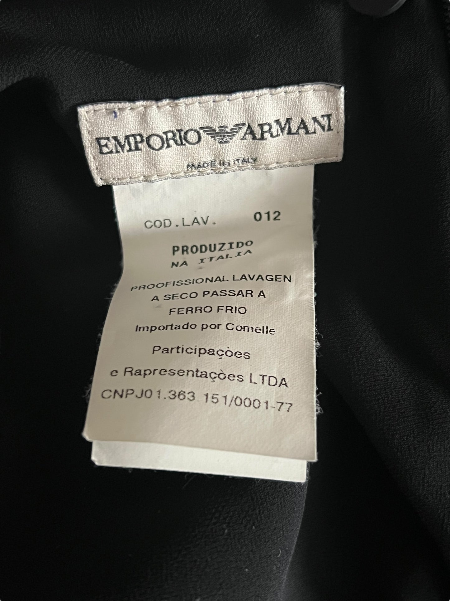EMPORIO ARMANI S/S 2005 Black Halter Gown (S)