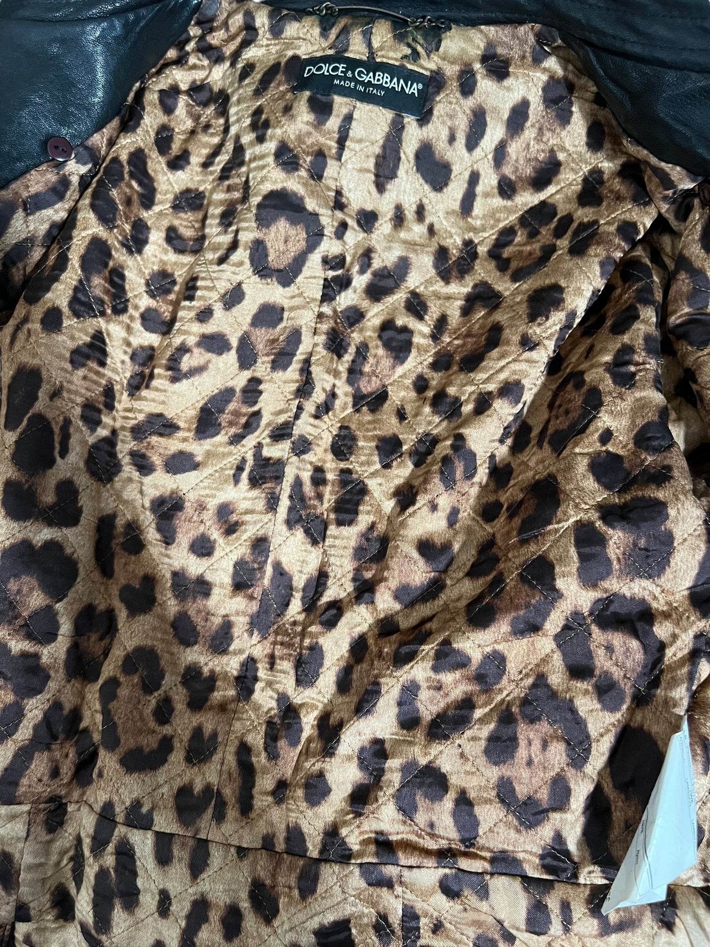 DOLCE & GABBANA F/W 2006 Military-Style Lambskin Leather Jacket (S)