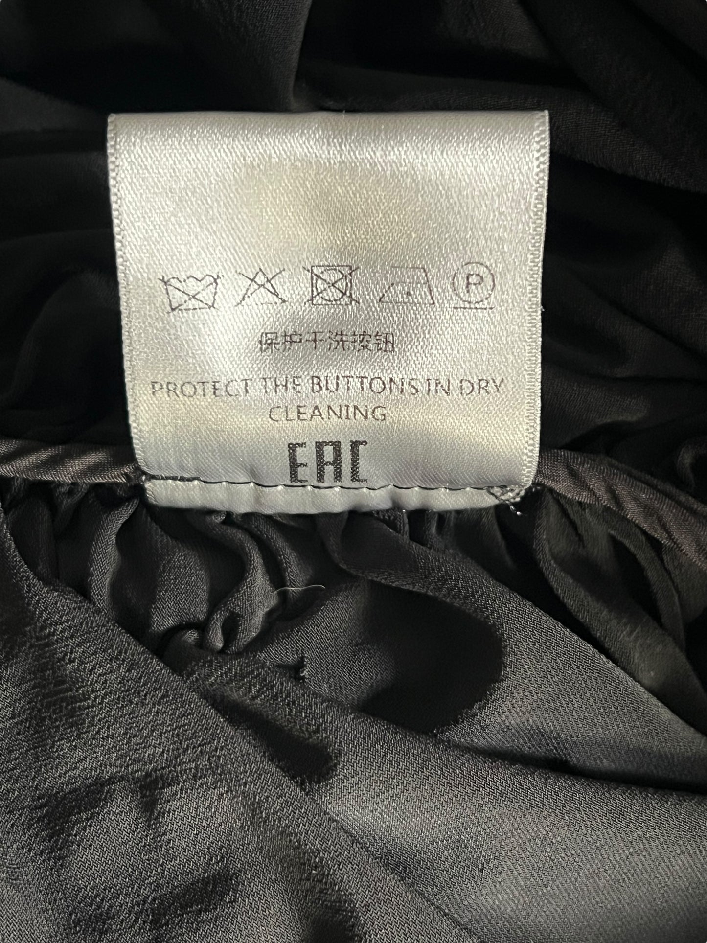 MAGDA BUTRYM Black Ruched Halter Dress with Rosette Accents (S)