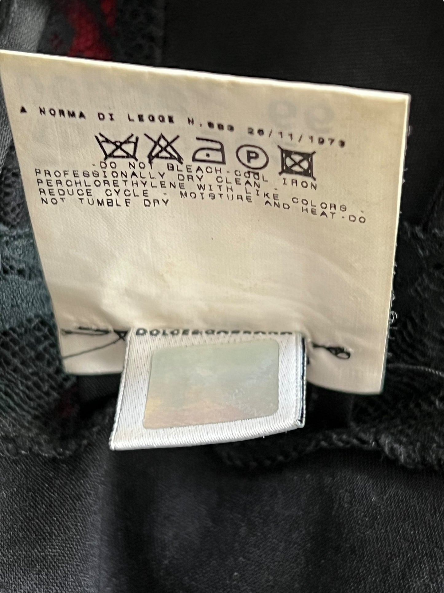 DOLCE & GABBANA 2001 Black Satin Lace-Up Slip Dress (XS)