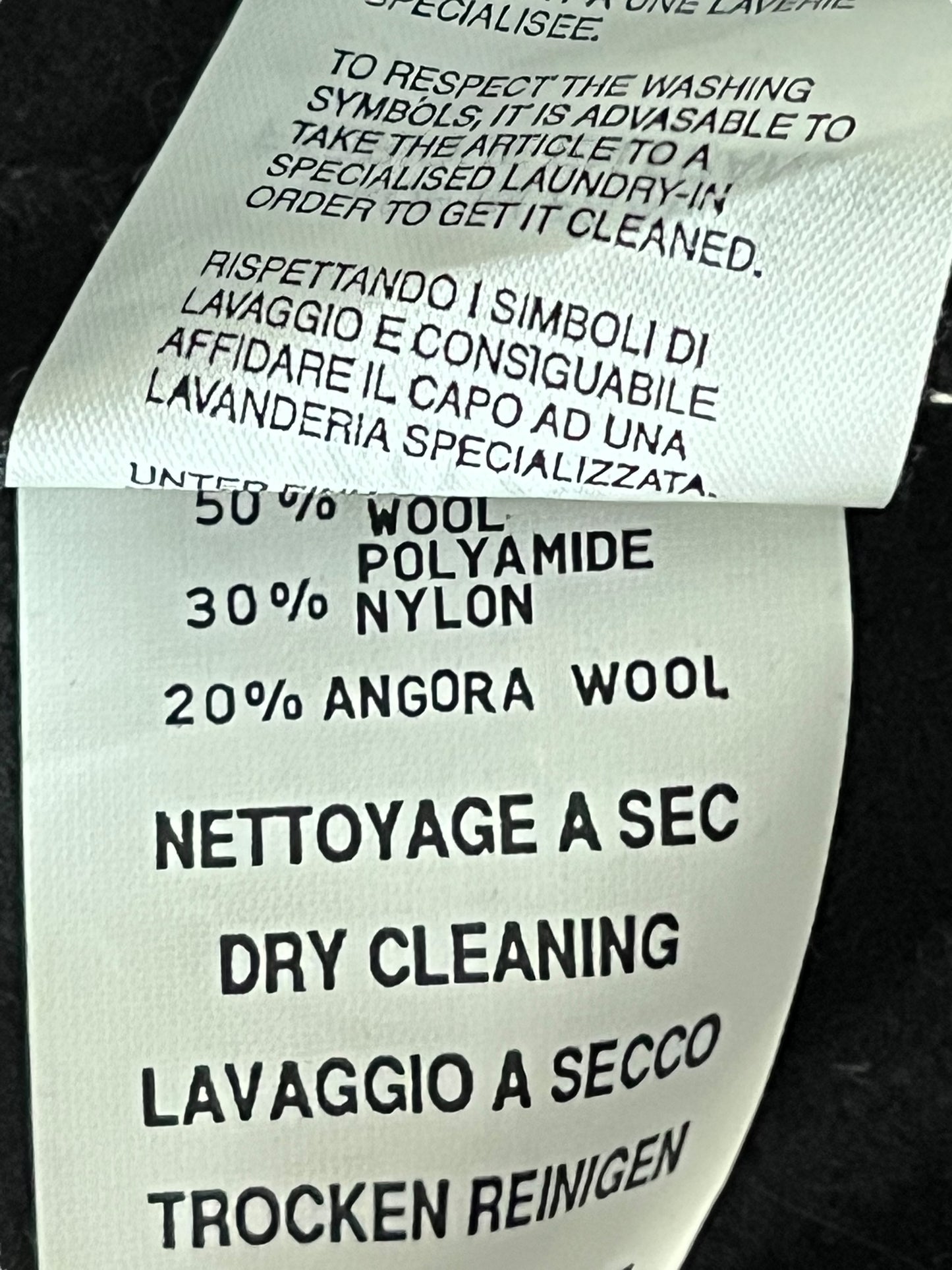 PLEIN SUD 2000s Long Black Wool-Blend Coat (M-L)