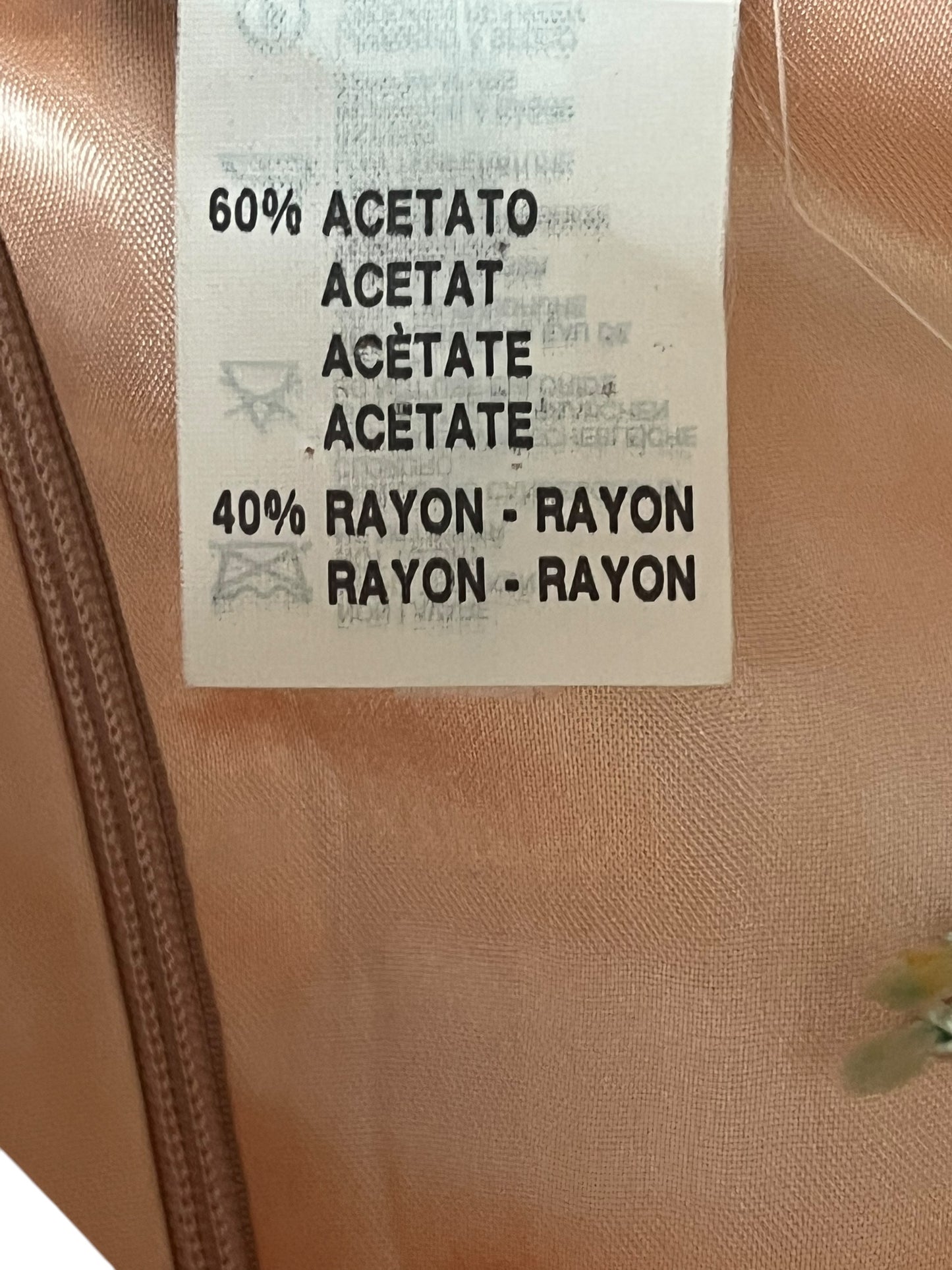 BLUMARINE 2000s Peach Silk Midi Dress with Floral Embellishment (S)