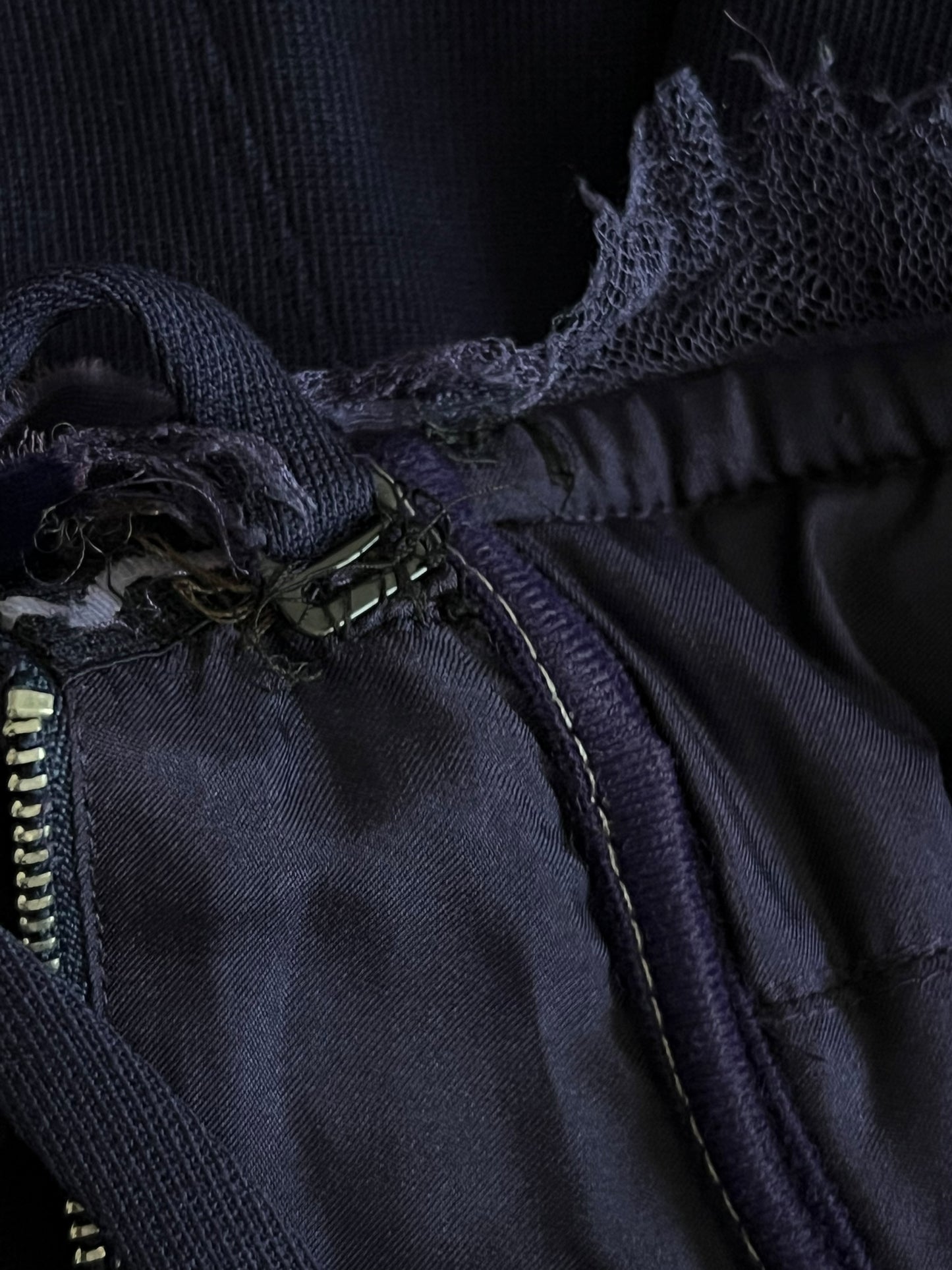 CHRISTIAN DIOR F/W 2005 by John Galliano Velvet-Trimmed Purple Midi Dress (M)