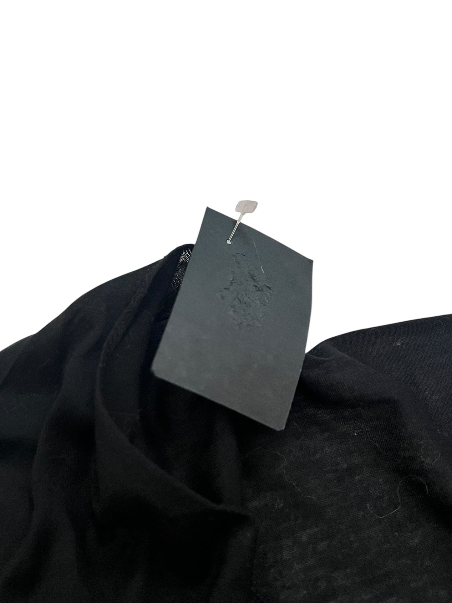 GUCCI F/W 2002 Black Lace-Up Sleeve Sheer Top (L)