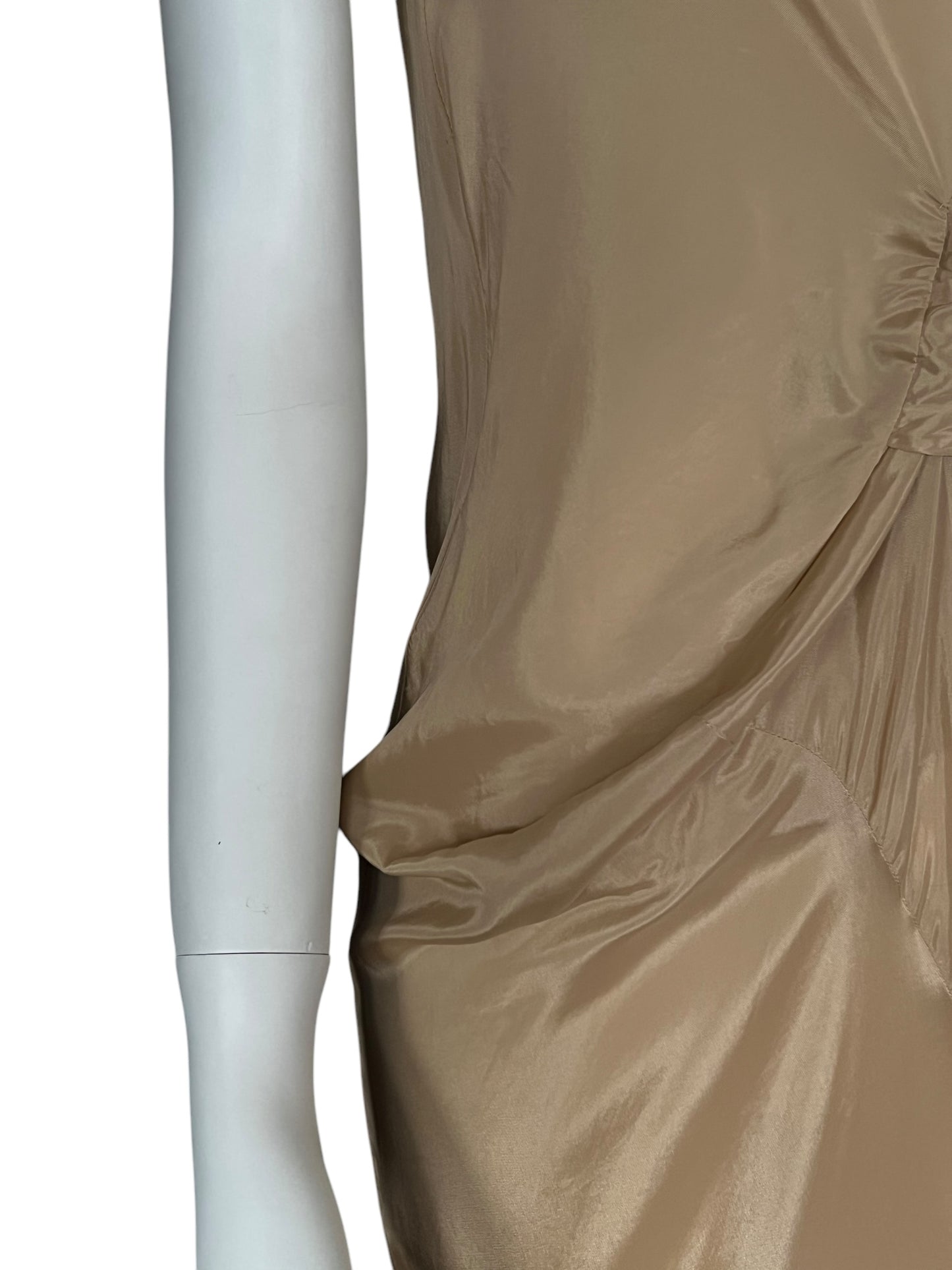 JIL SANDER Draped Nude Midi Dress (S-M)