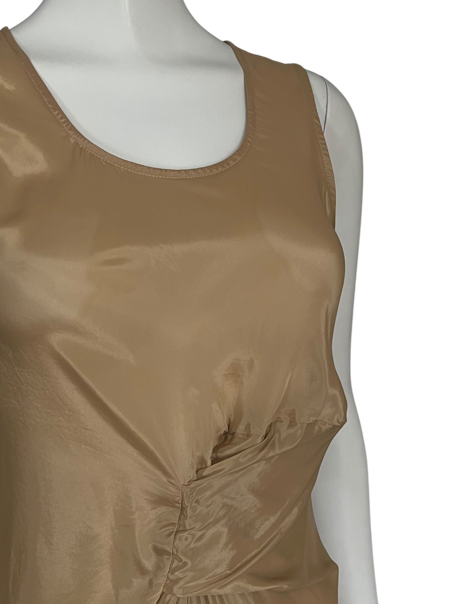 JIL SANDER Draped Nude Midi Dress (S-M)