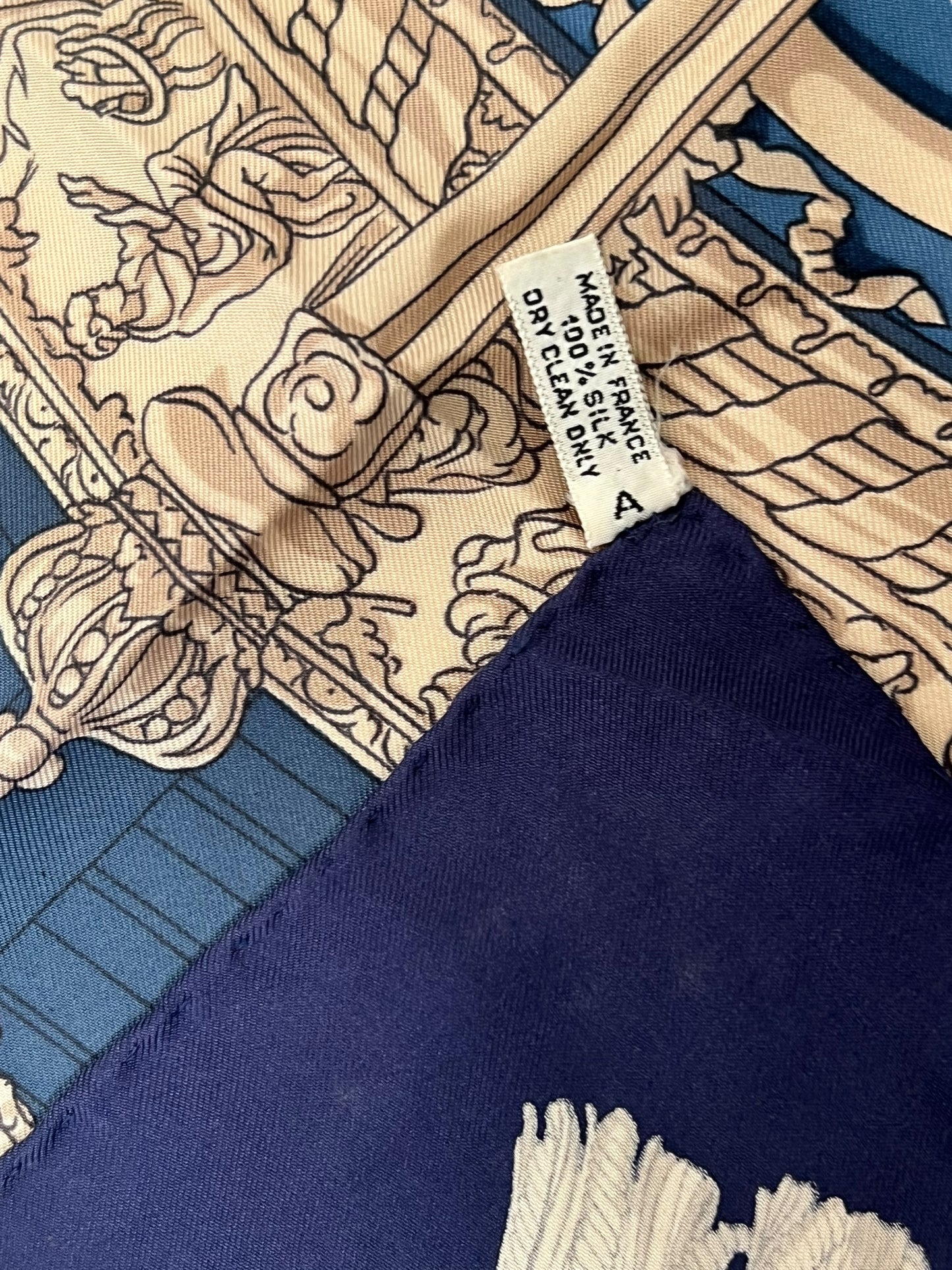 HERMES Scarf 90cm "Vue De Carrosse de la Galère la Reale", designed by Hugo Grygkar in 1953