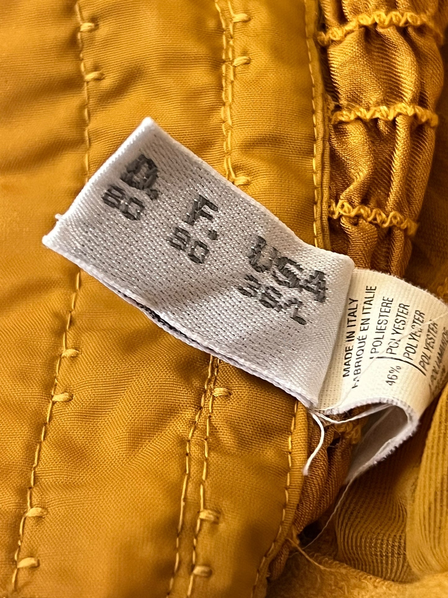LA PERLA Golden Pleated Bustier Top (S-M)
