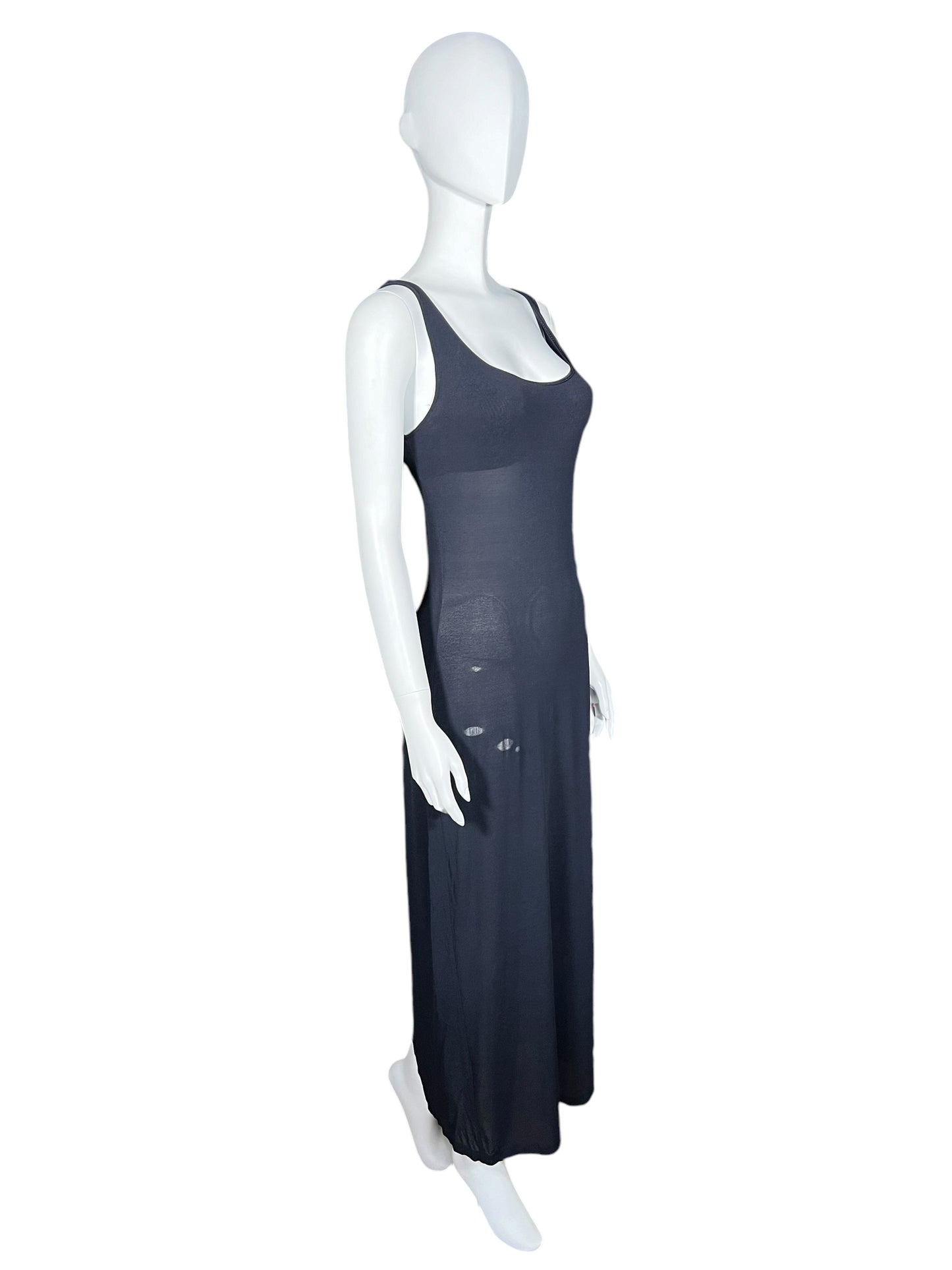 LA PERLA Navy Blue Sheer Maxi Dress (S-M)