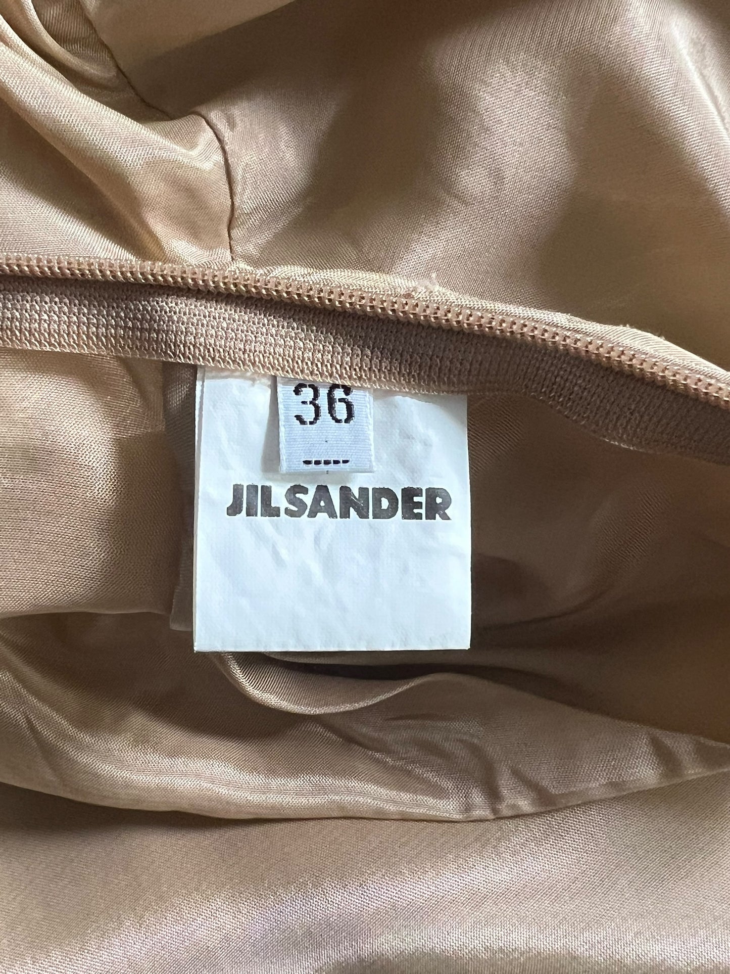 JIL SANDER Draped Nude Midi Dress (S-M)