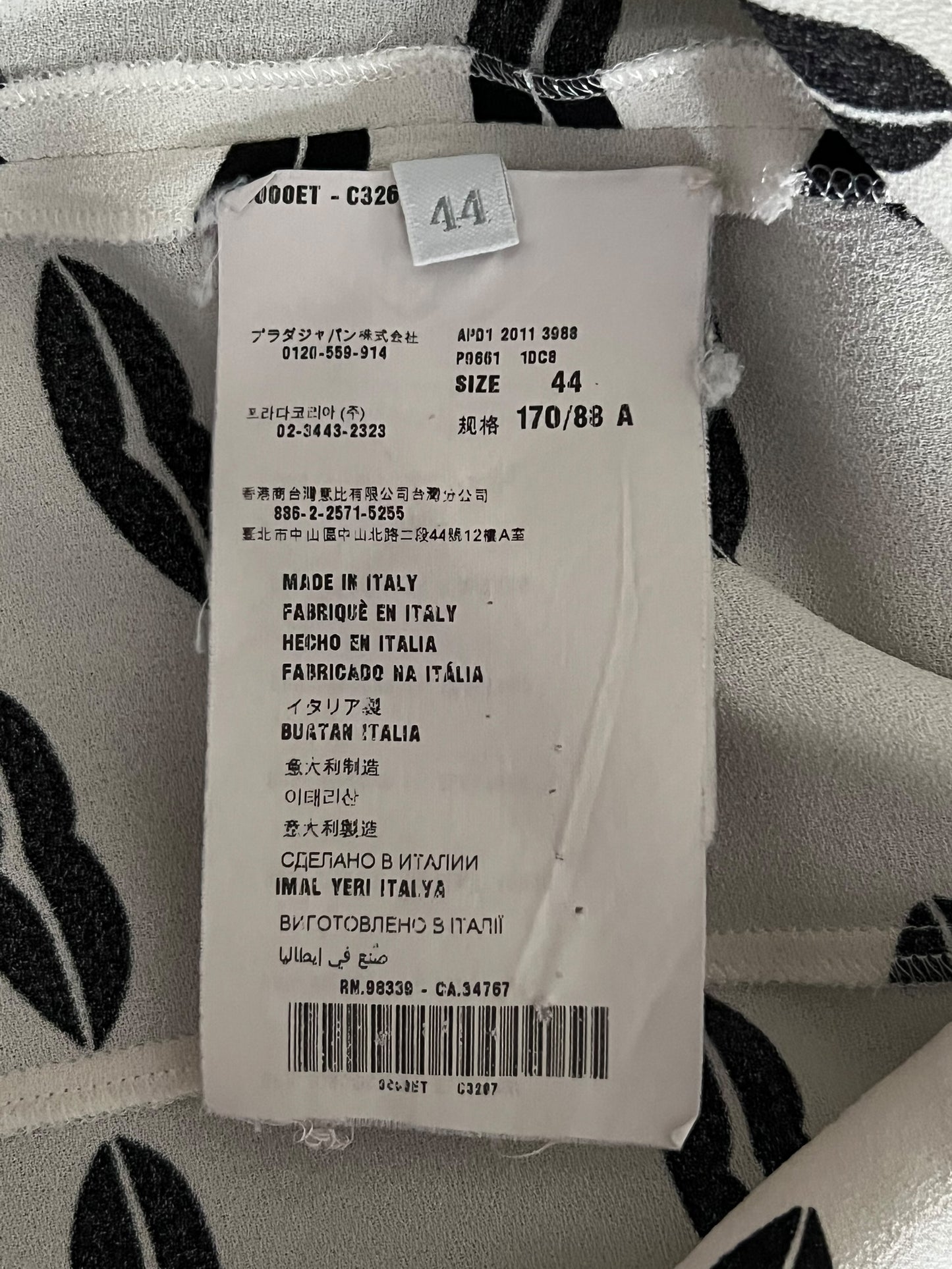 PRADA 2011 Lips Print Draped Top (M-L)