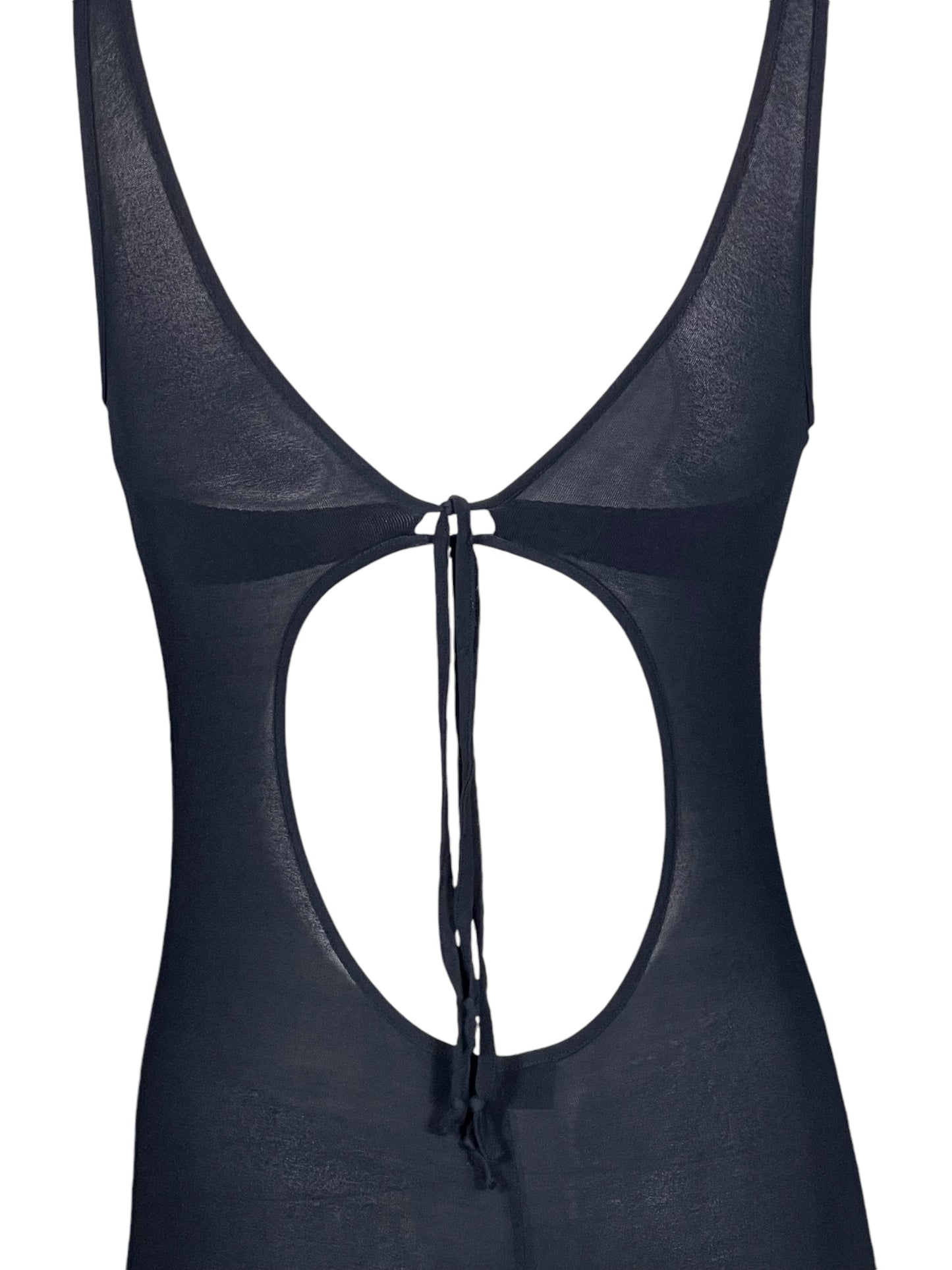 LA PERLA Navy Blue Sheer Maxi Dress (S-M)