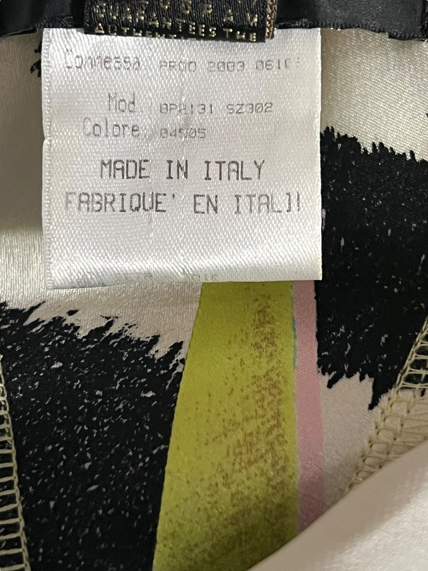 ROBERTO CAVALLI 2004 Zebra & Floral Print Silk Dress (L)