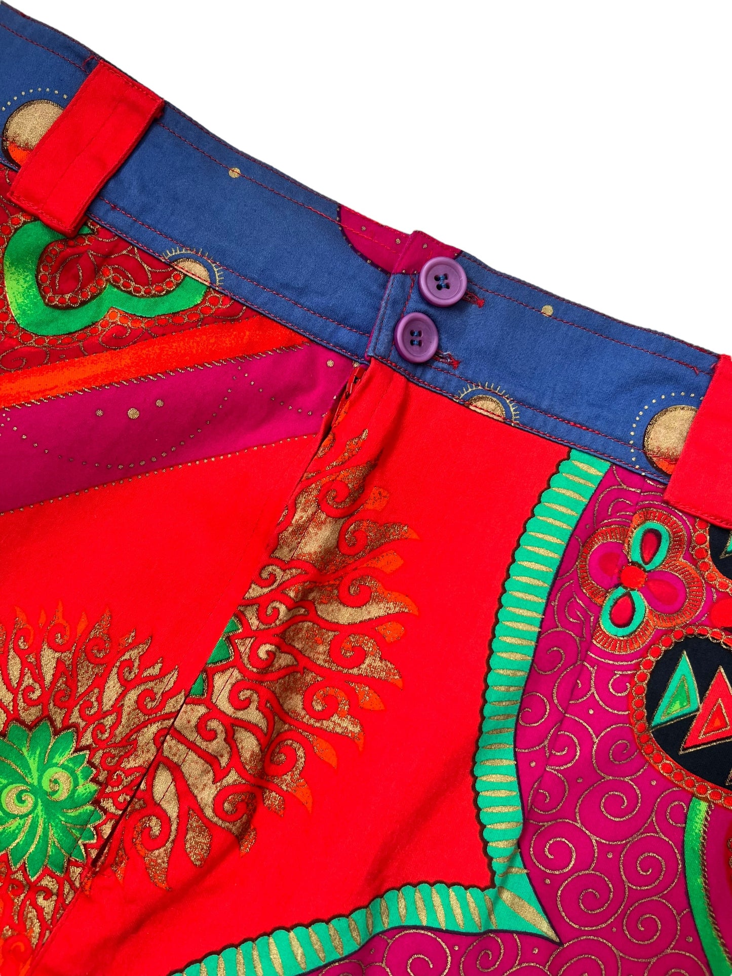 GIANNI VERSACE S/S 1991 Multicolour Cotton Bomber Jacket & Skirt Set (M)