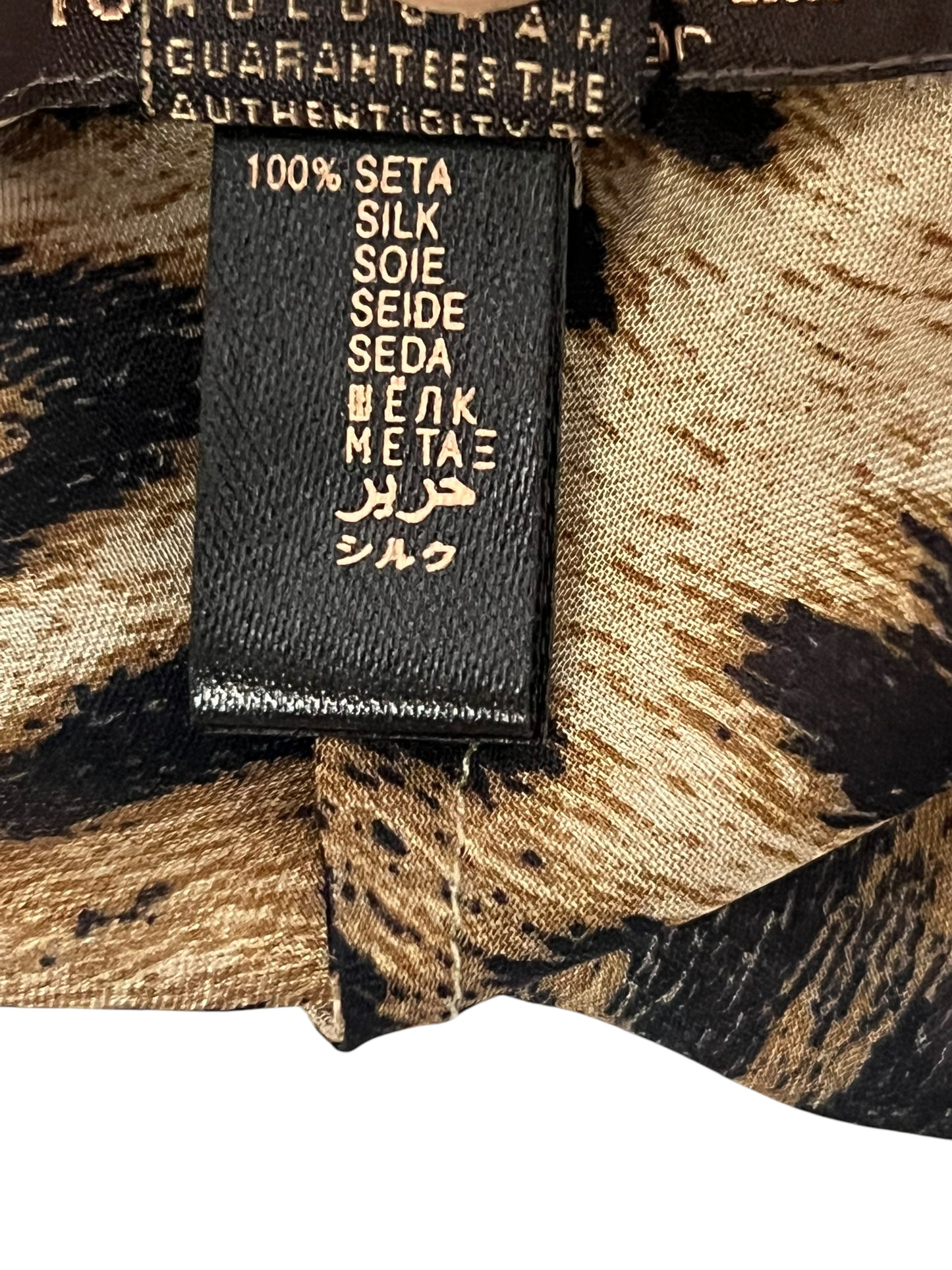 ROBERTO CAVALLI Leopard Print Silk Lace Slip Dress (XS-S)