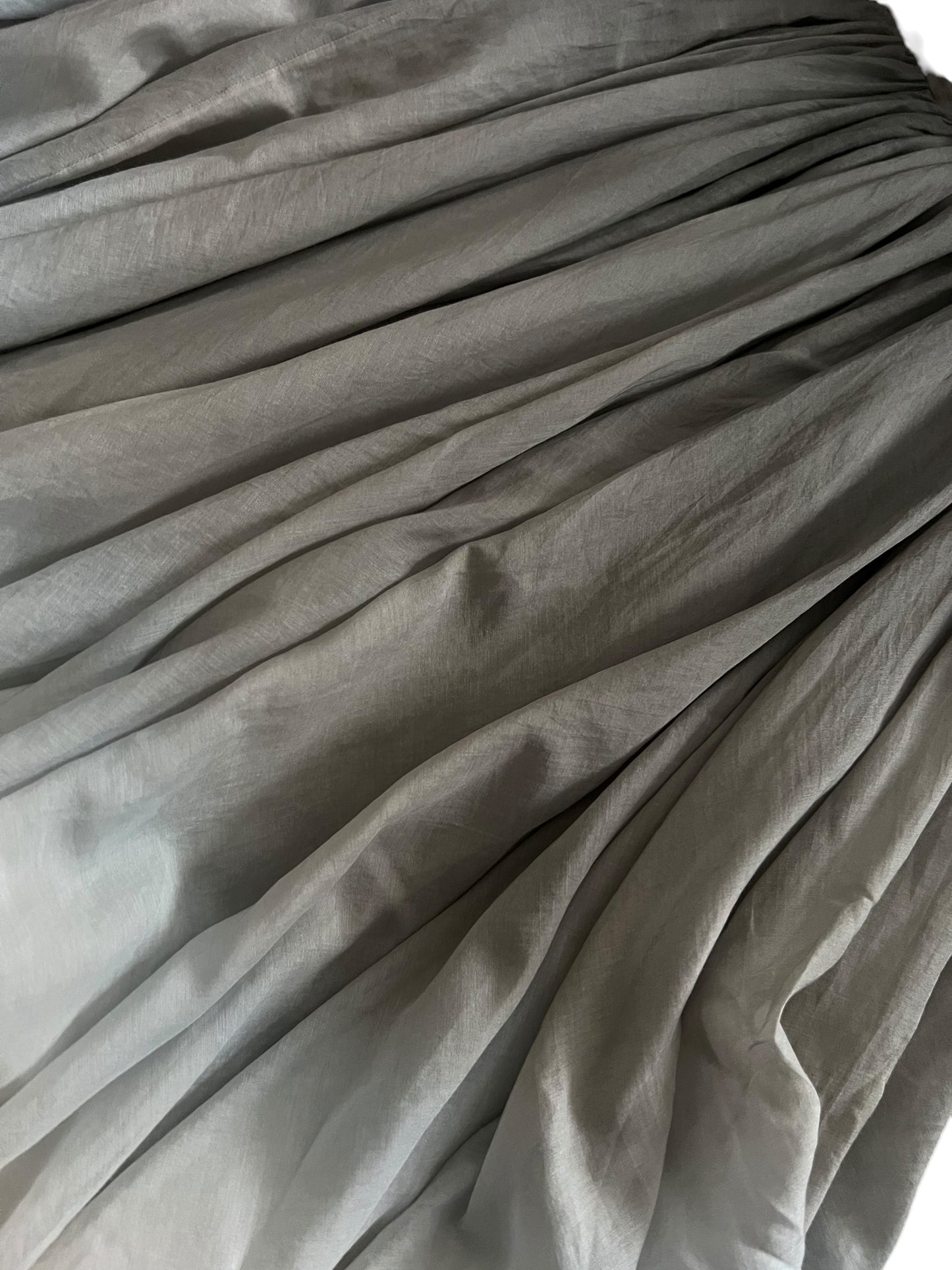 CELINE S/S 2009 Grey Ombre Draped Midi Skirt (M)