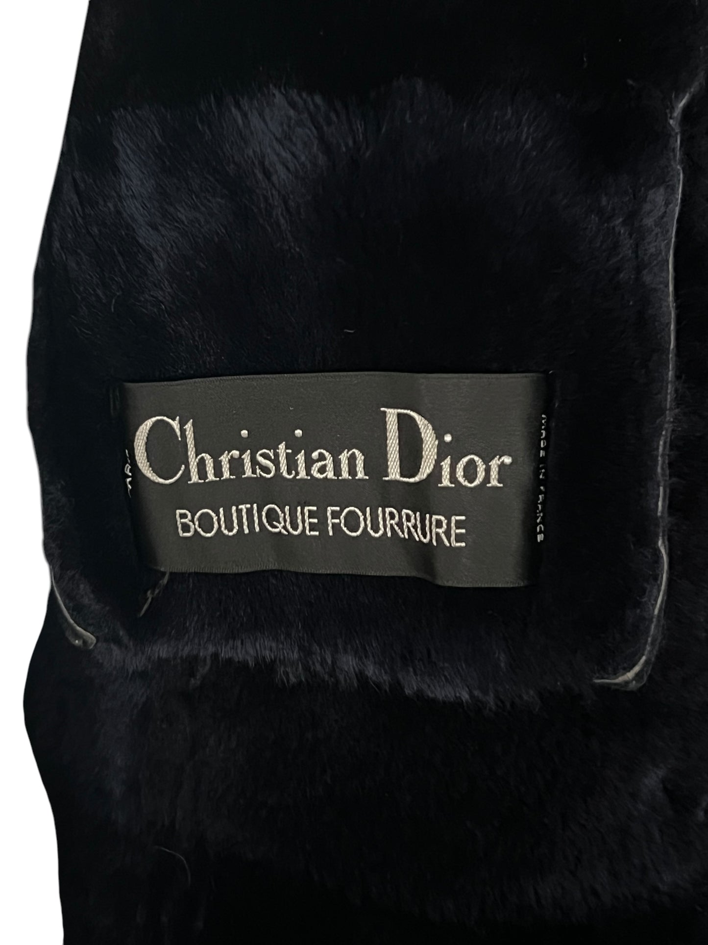 CHRISTIAN DIOR Fourrure Navy Shearling Pea Coat (M-L)