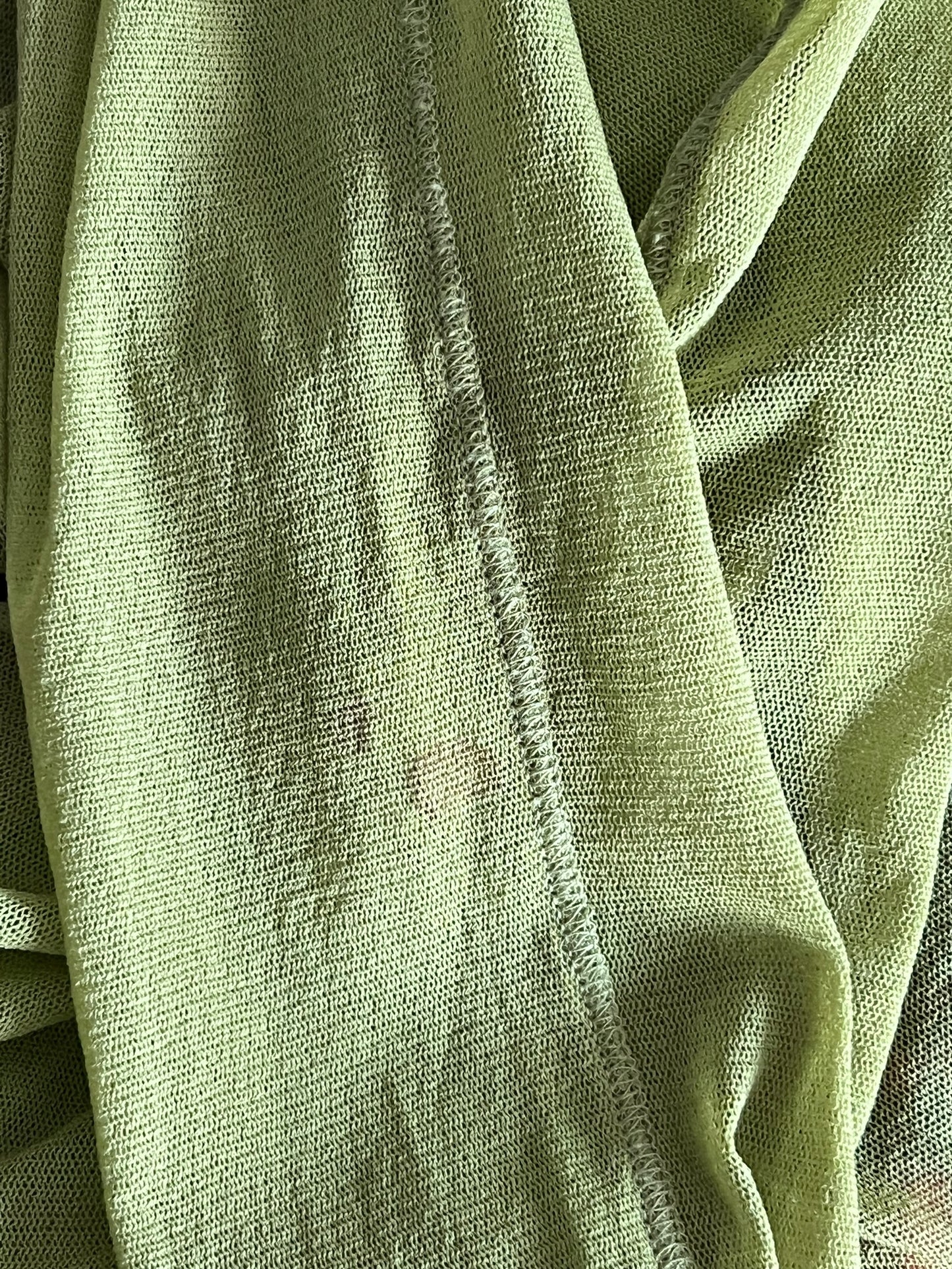 JEAN PAUL GAULTIER Sheer Green Wrap Top (M)