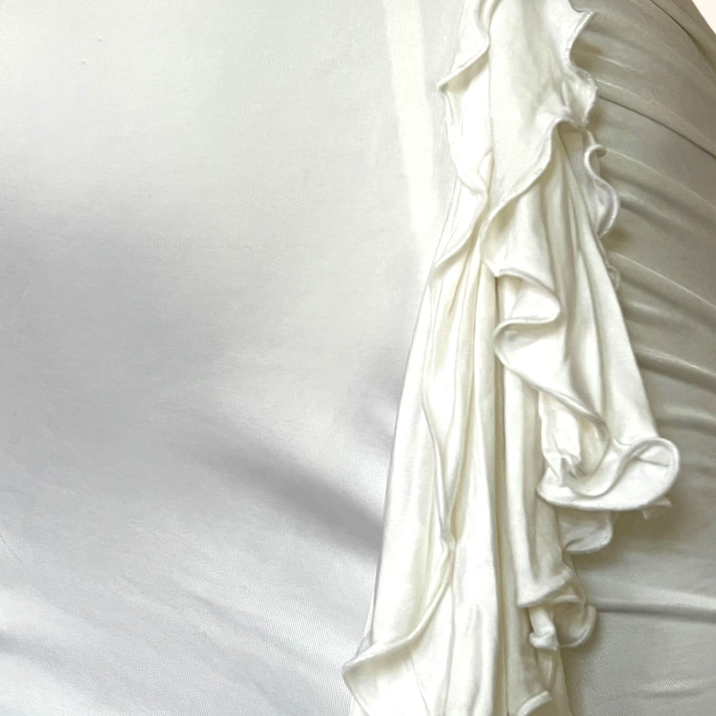 Versace 2000s Draped Ruffle Knot Mini Dress