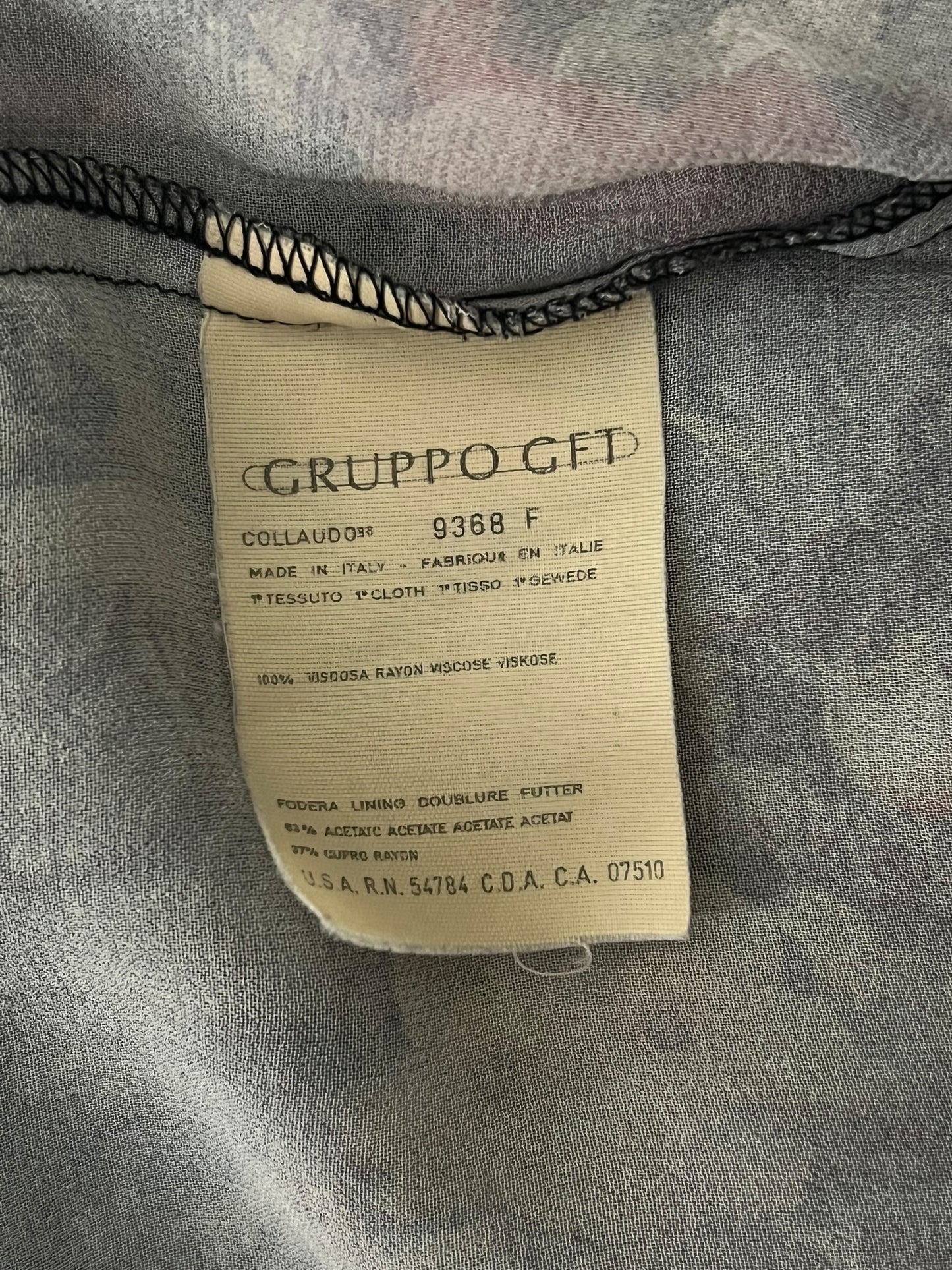 CHRISTIAN DIOR Floral Print Sheer Shirt (L)