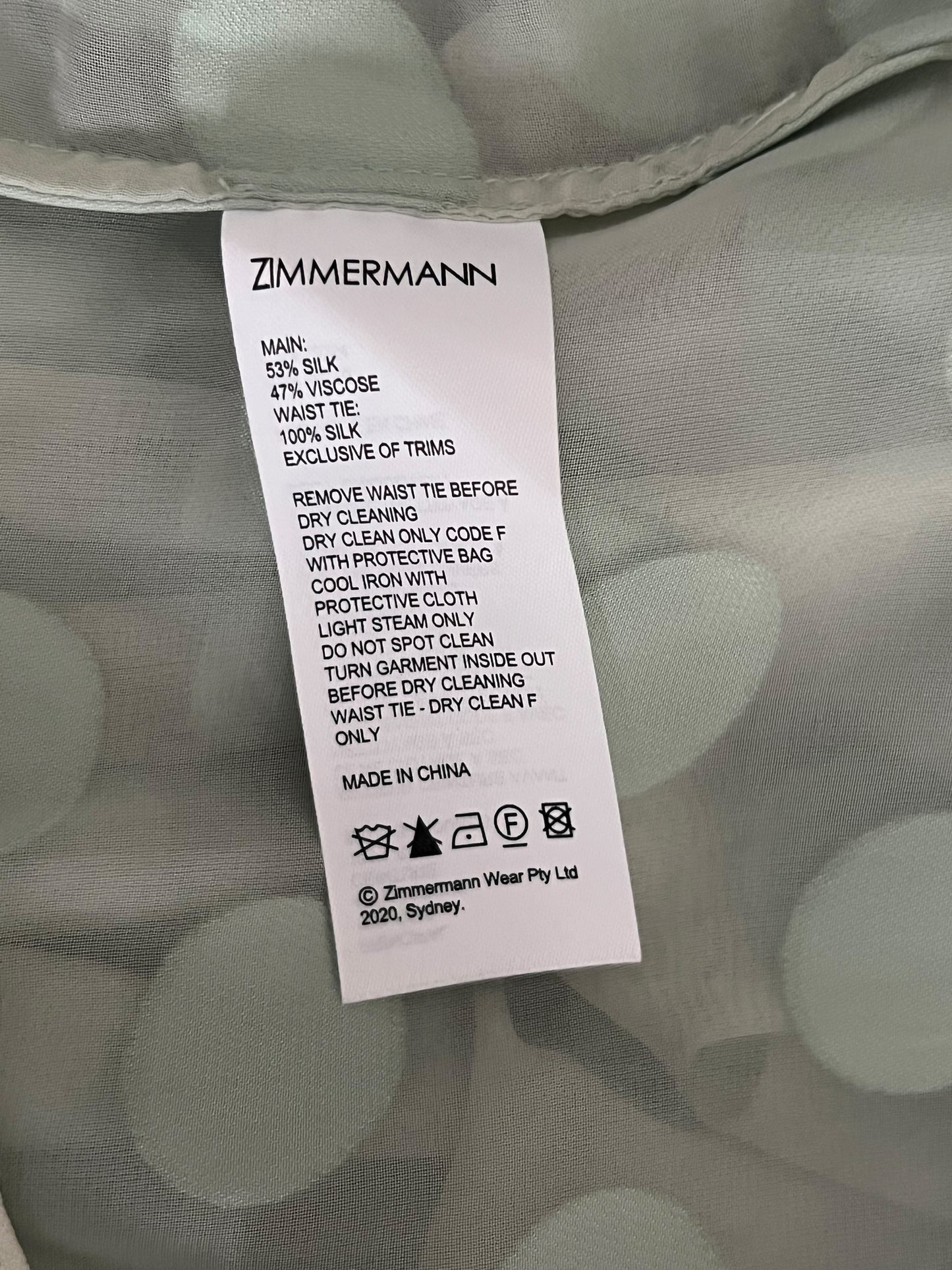 ZIMMERMANN Polka Dot Ruffled Mini Dress (M)