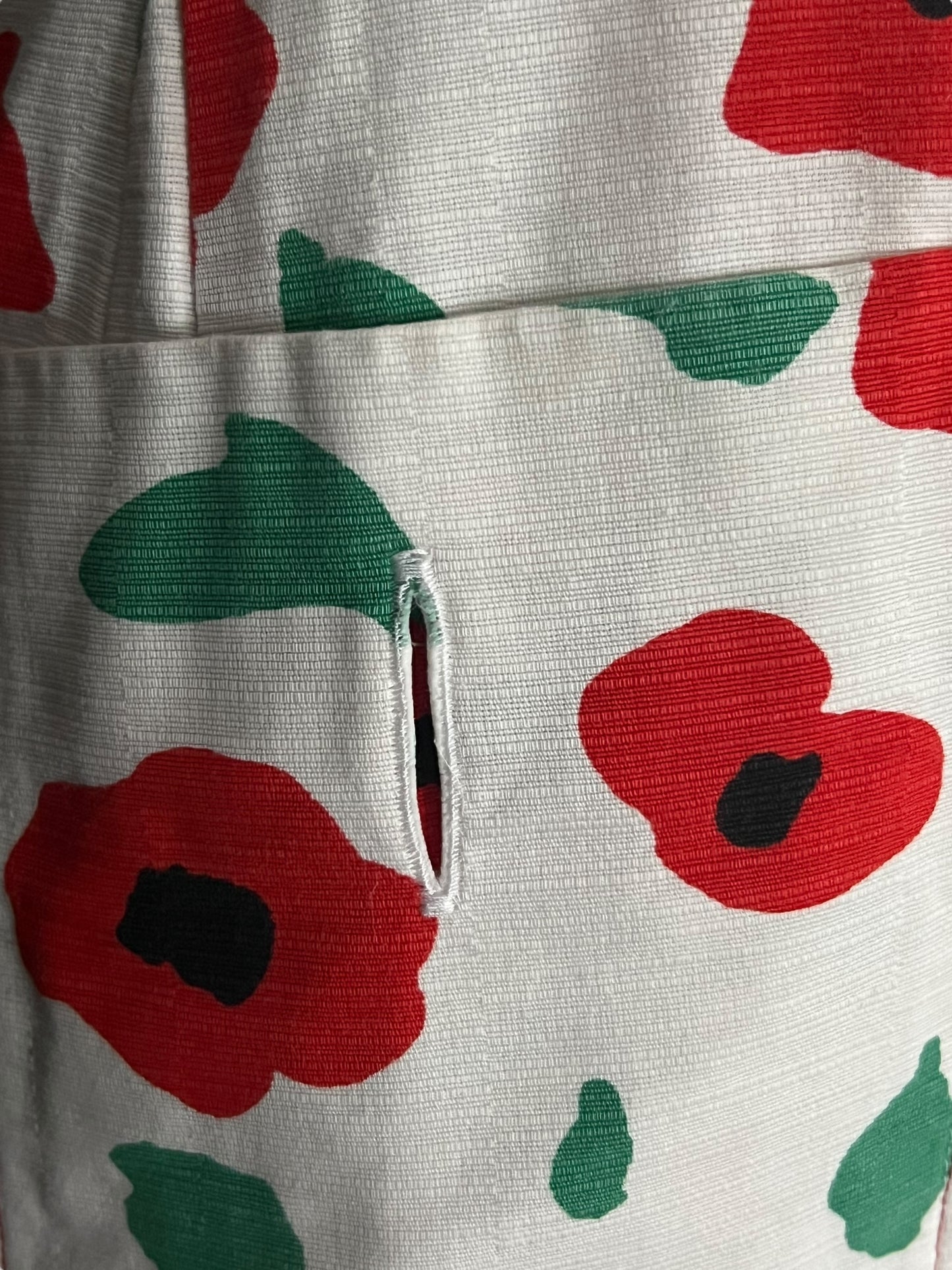 YVES SAINT LAURENT S/S 1996 Poppy Print Buttoned Dress (S)