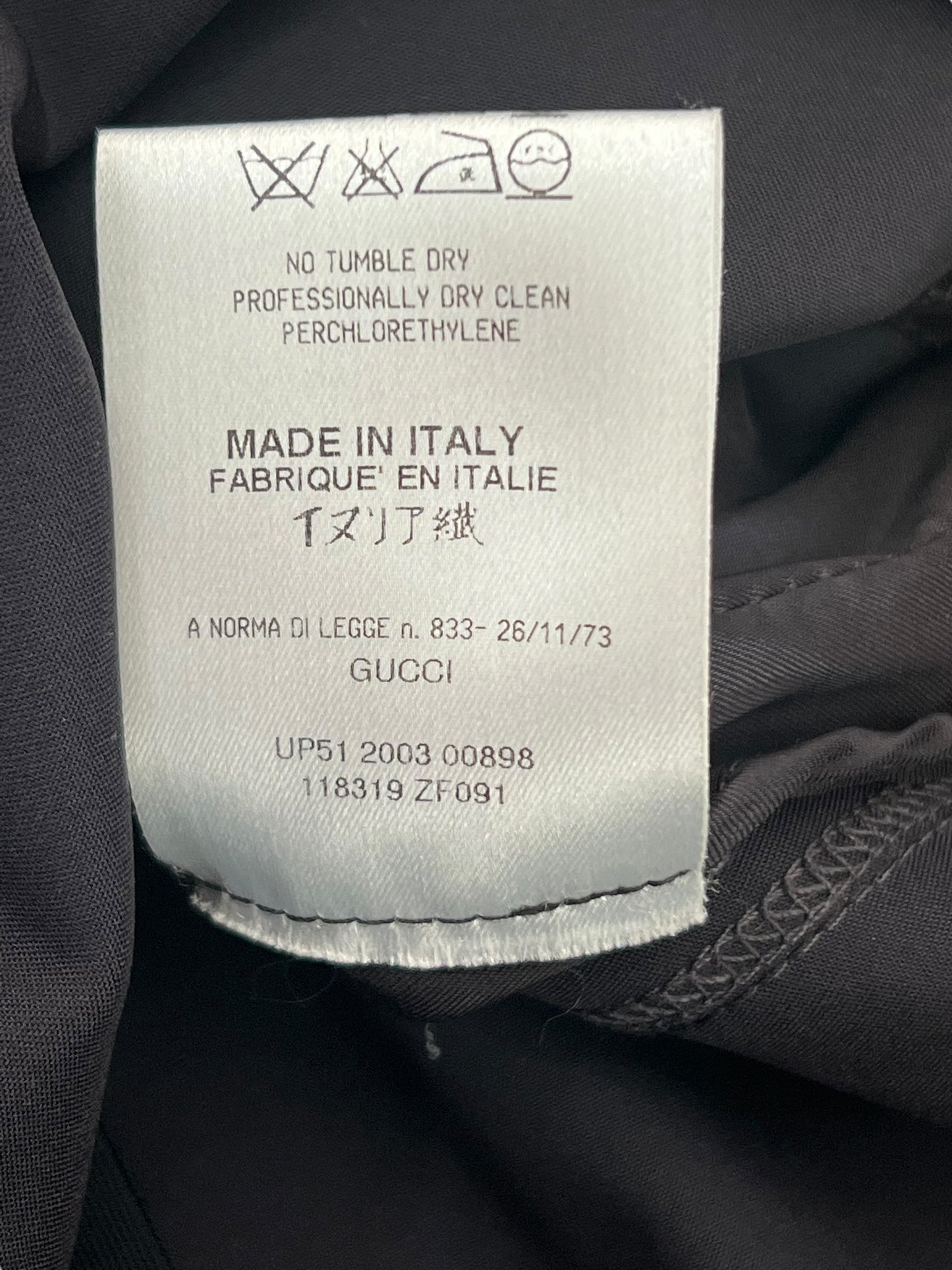 GUCCI by Tom Ford F/W 2003 Black Panelled Pencil Skirt (S)