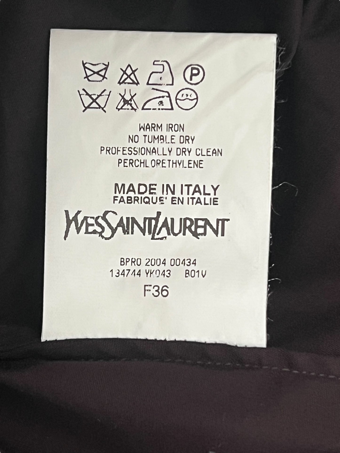 YVES SAINT LAURENT by Tom Ford 2004 Brown Cotton Bow Blouse (S)