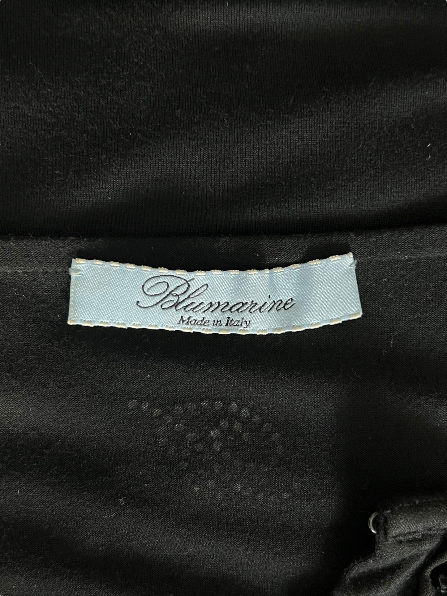 BLUMARINE 2000s Black Embellished Long-Sleeve Top (S)