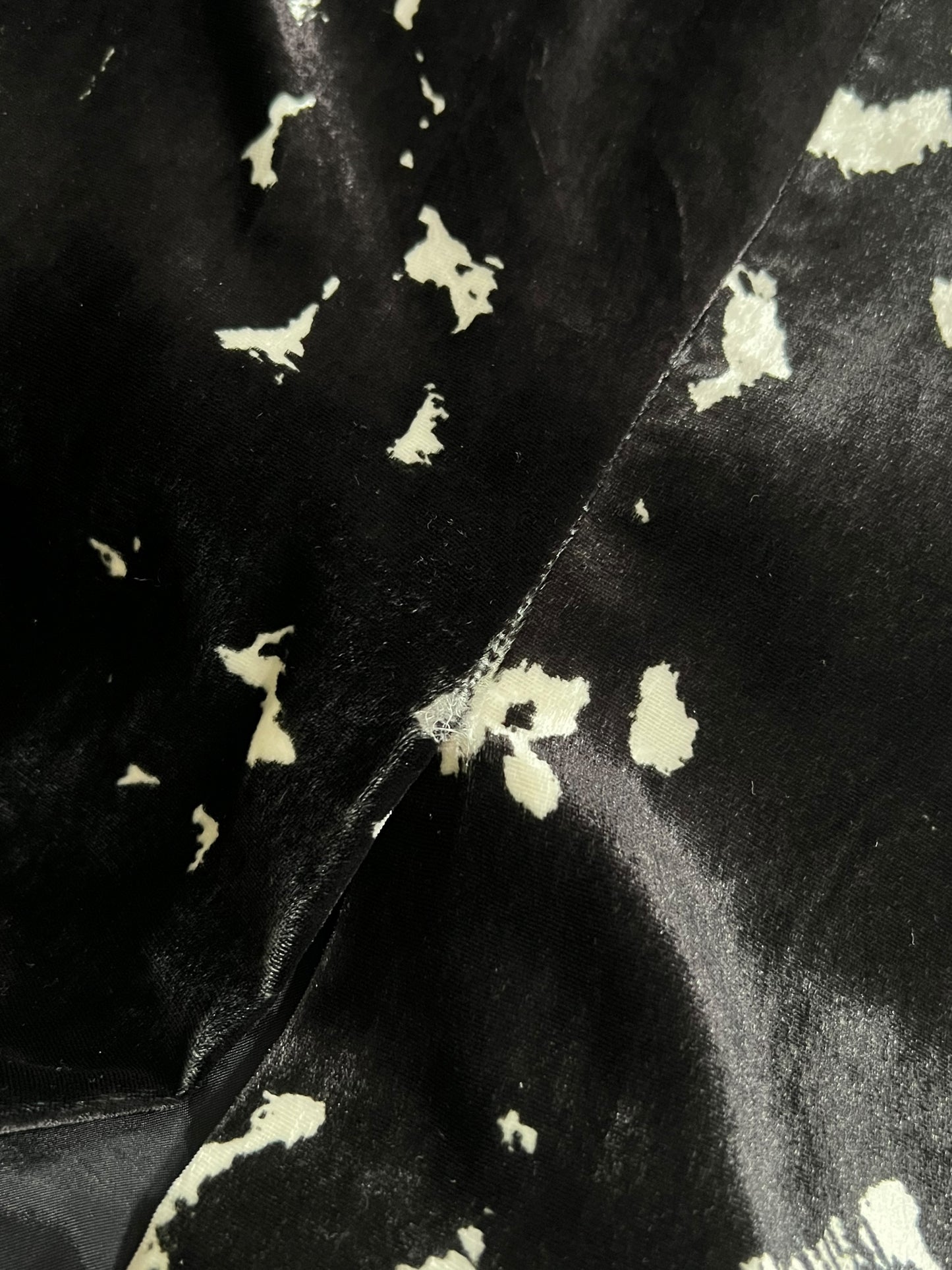 VERSACE S/S 1996 Cow Print Velvet Midi Dress (S)