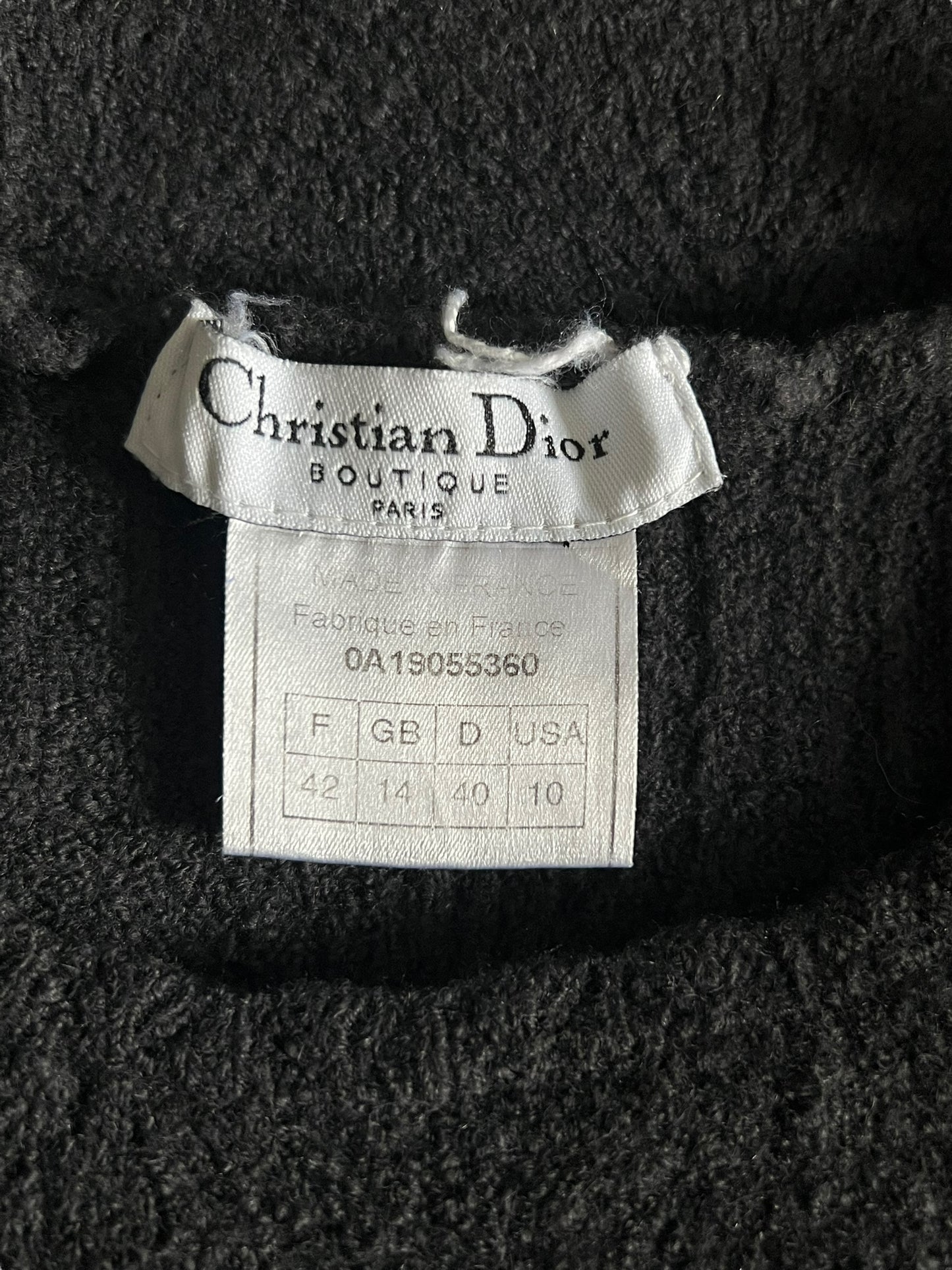 CHRISTIAN DIOR F/W 2000 Anthracite Cropped Knit Tank (XS-S)