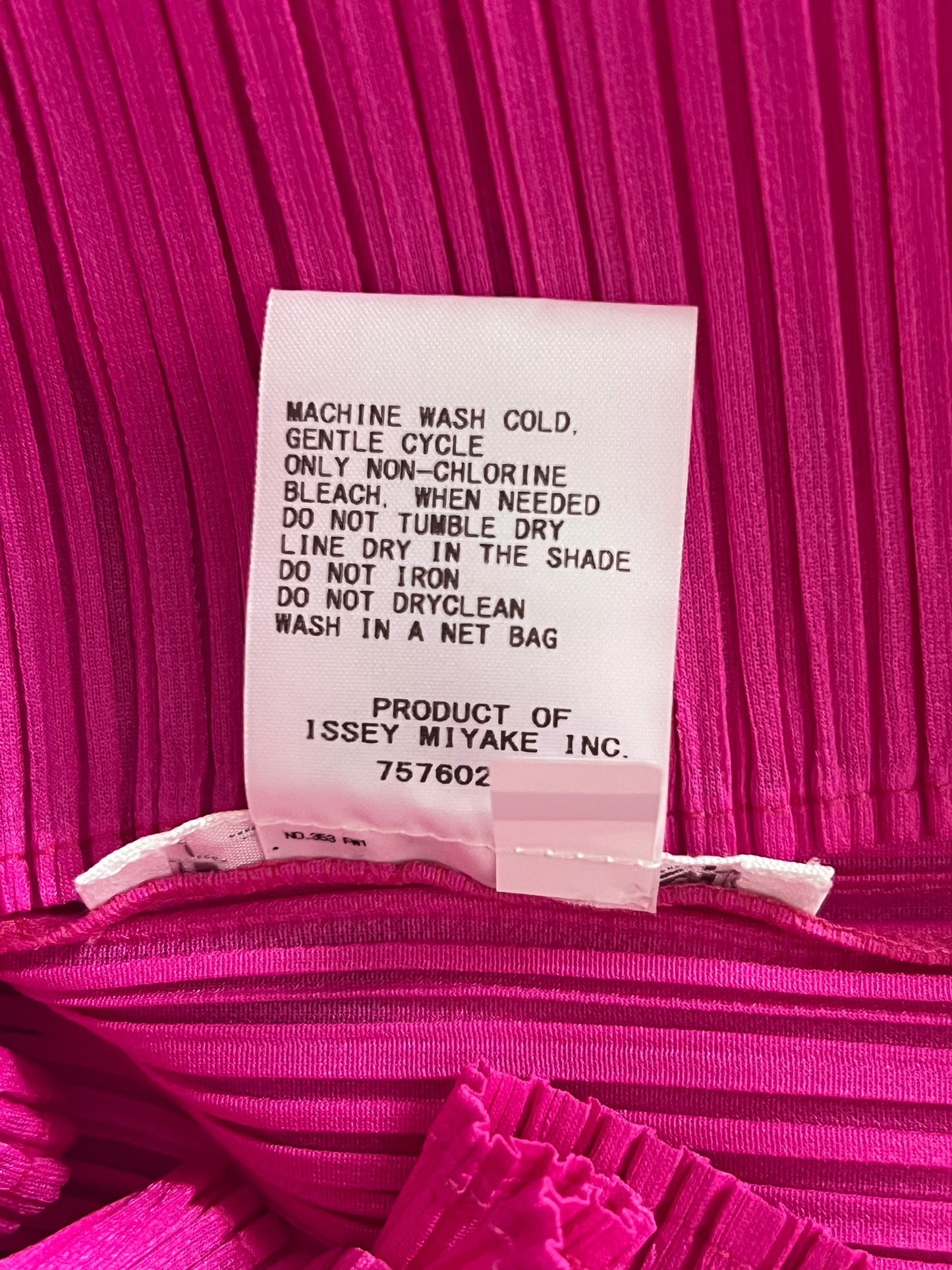 PLEATS PLEASE Fuchsia Sleeveless Top (S-L)