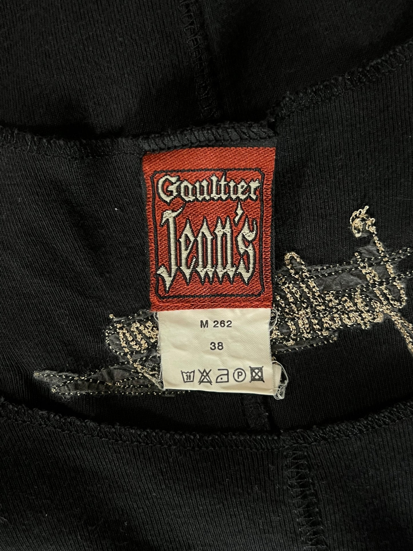 JEAN PAUL GAULTIER Long Black Bias Cut Dress (M)