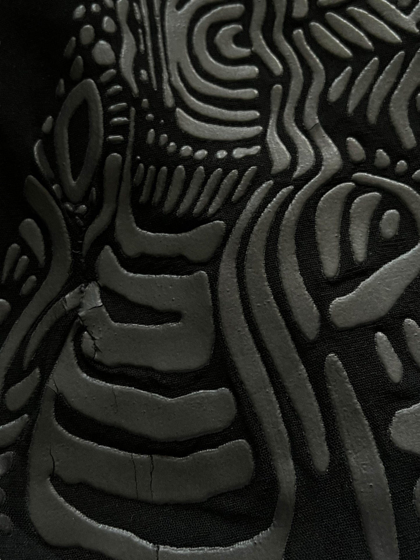 JEAN PAUL GAULTIER S/S 1996 "Cyberbaba" Sheer Tribal Embossed Top (L)